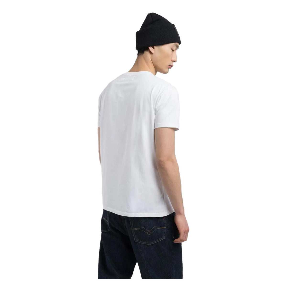 REPLAY TEE IN COTTON LETTERING - seconda immagine