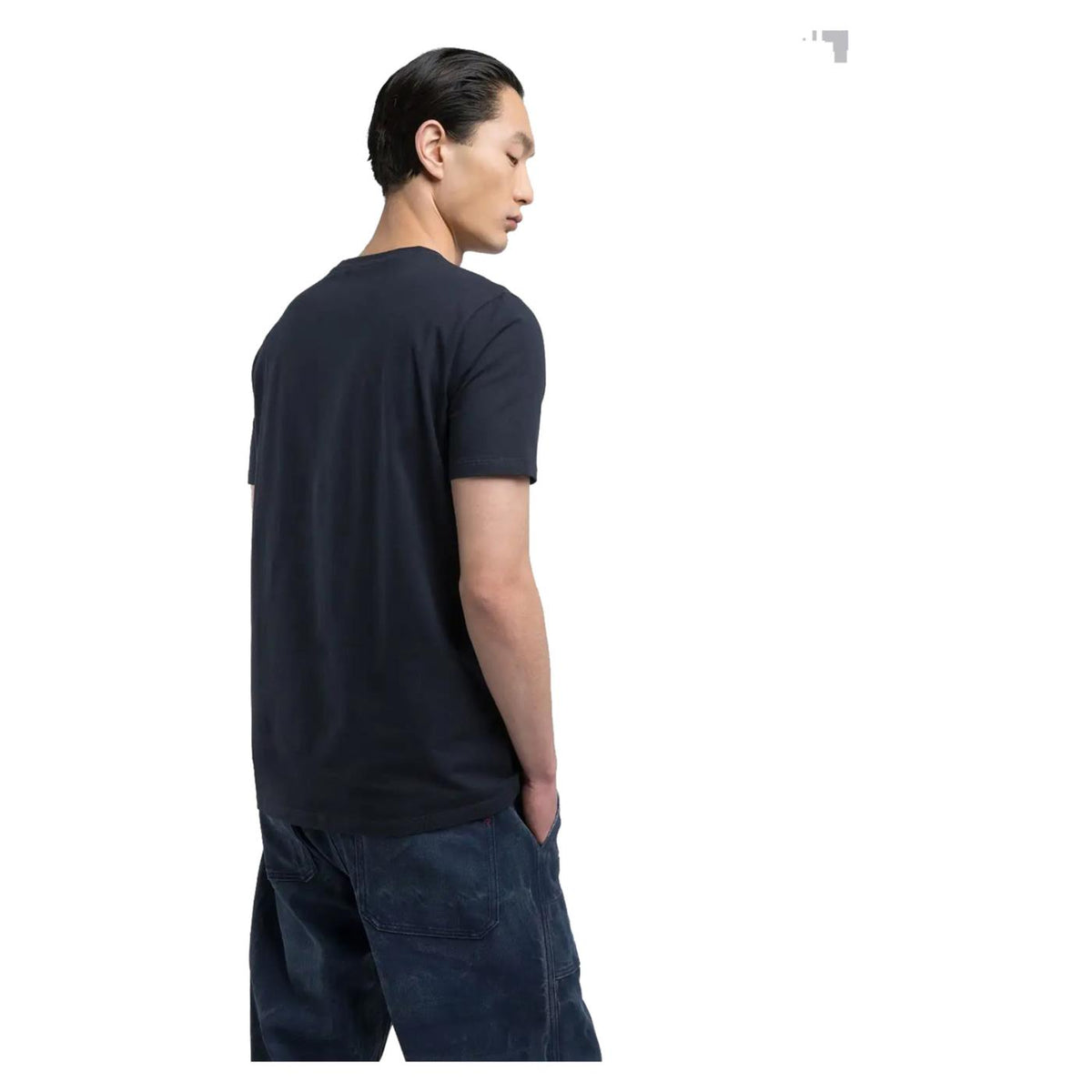 REPLAY TEE IN COTTON LETTERING - seconda immagine