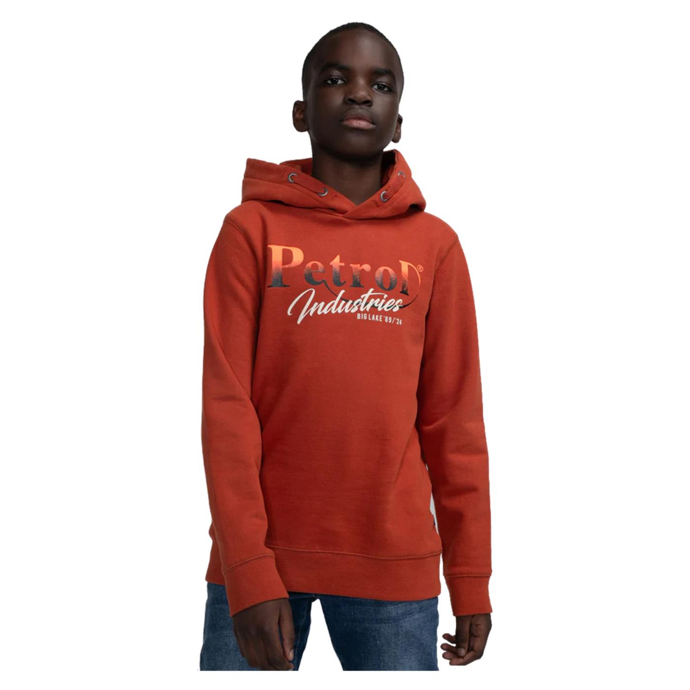 PETROL BOYS SWEATER HOODED PRINT