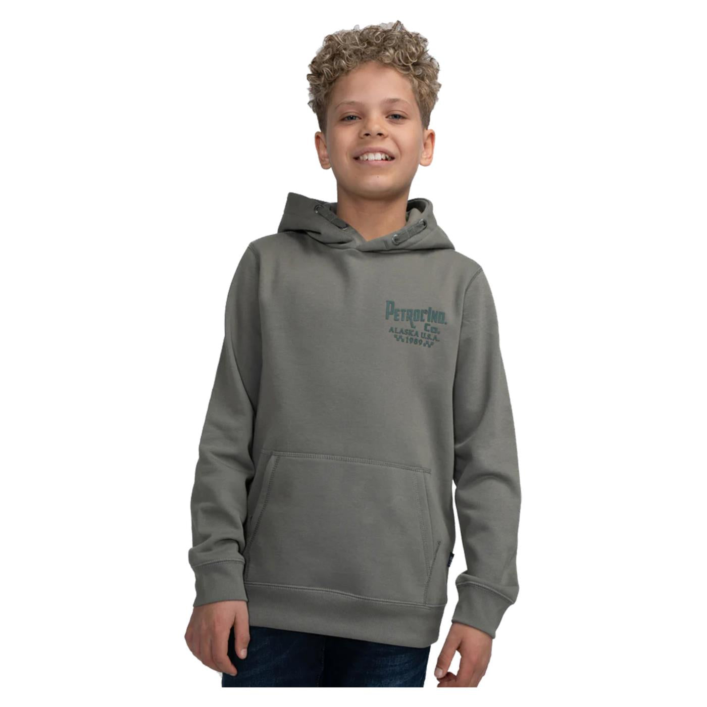 PETROL BOYS SWEATER HOODED PRINT