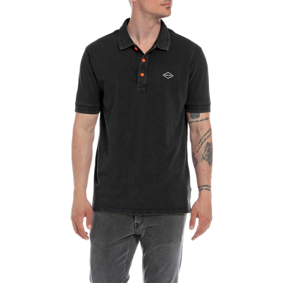 REPLAY MEN'S SHORT-SLEEVE POLO SHIRT