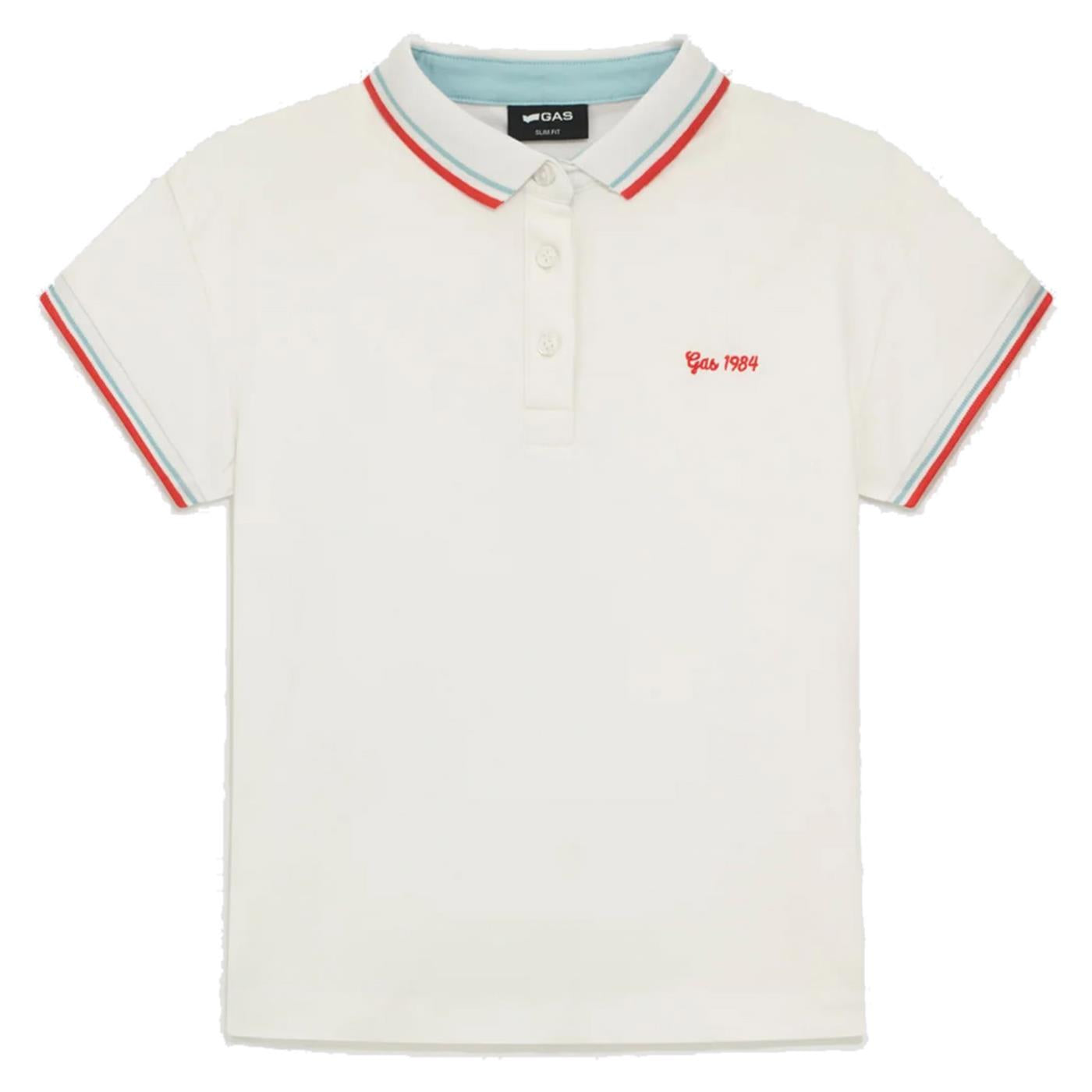 GAS POLO W RAFFY MC STRIPES - Bianco - immagine principale