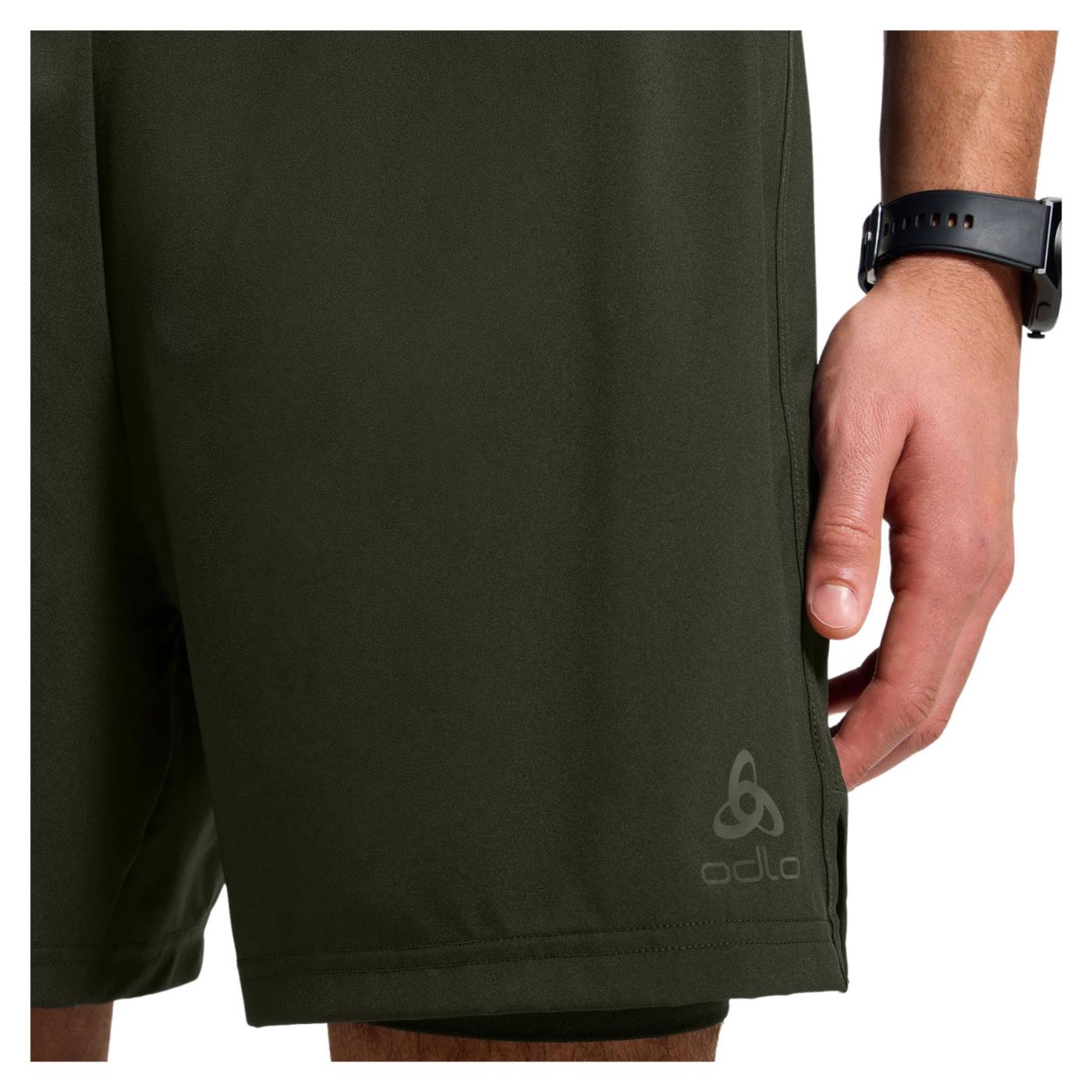 ODLO ESSENT 6INCH 2IN1 SHORT - C1-militare - vista 2