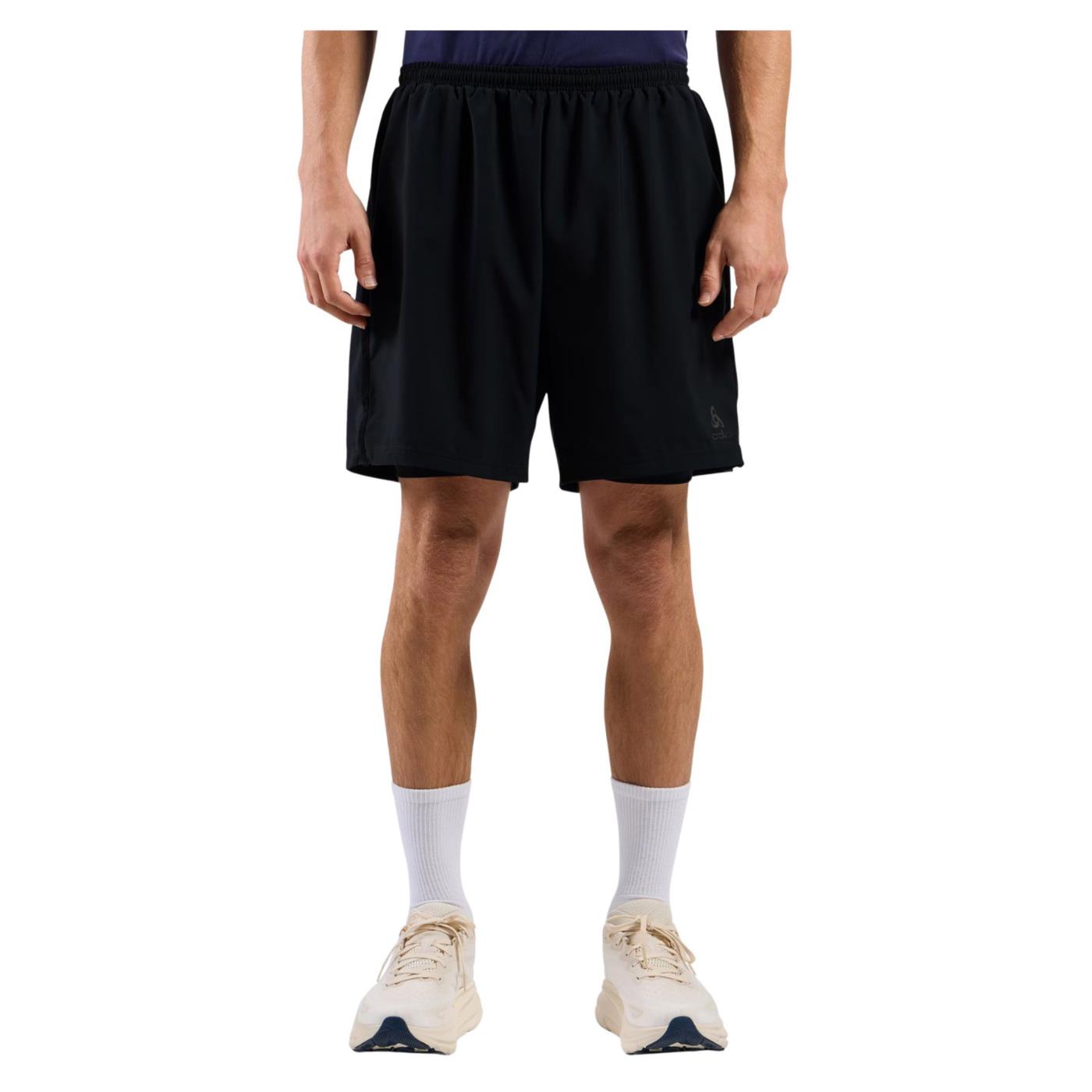 ODLO ESSENT 6INCH 2IN1 SHORT - C1-nero - immagine principale