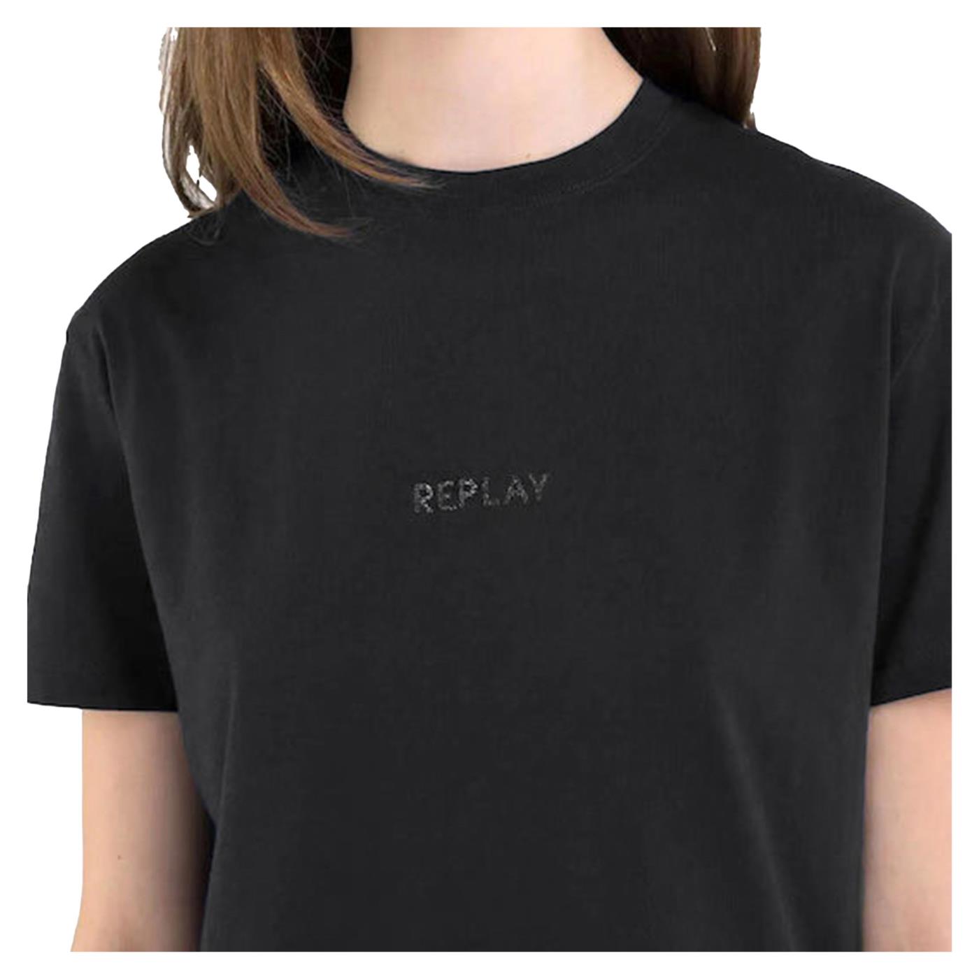 REPLAY TEE REGULAR FIT GLITTER