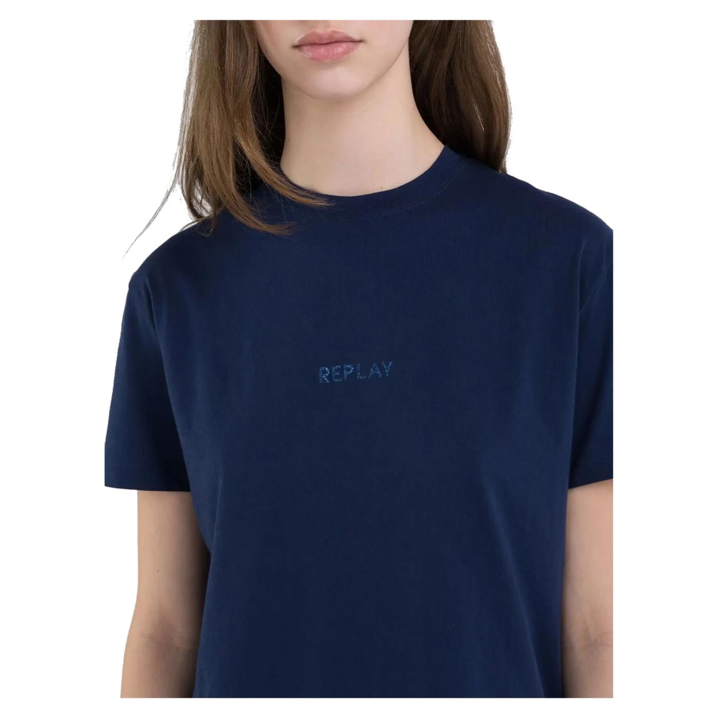 REPLAY TEE REGULAR FIT GLITTER