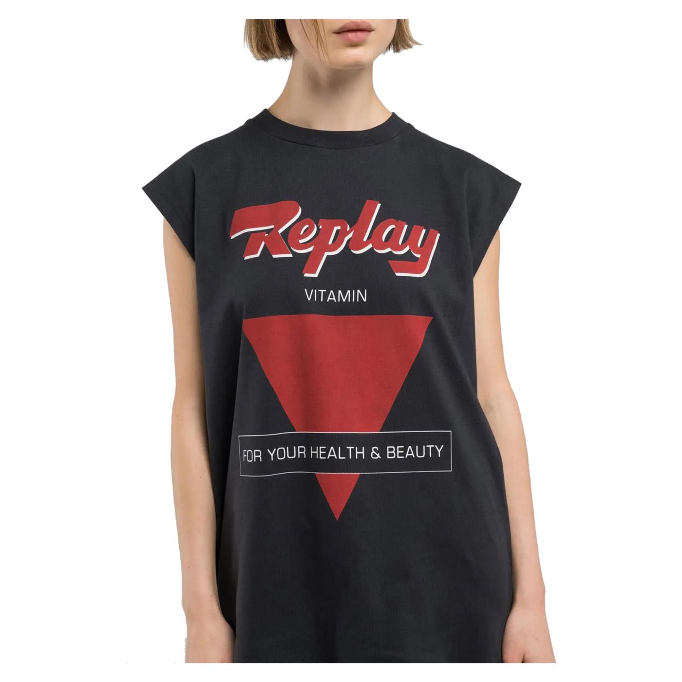 REPLAY T-SHIRT BOY FIT STAMPATA