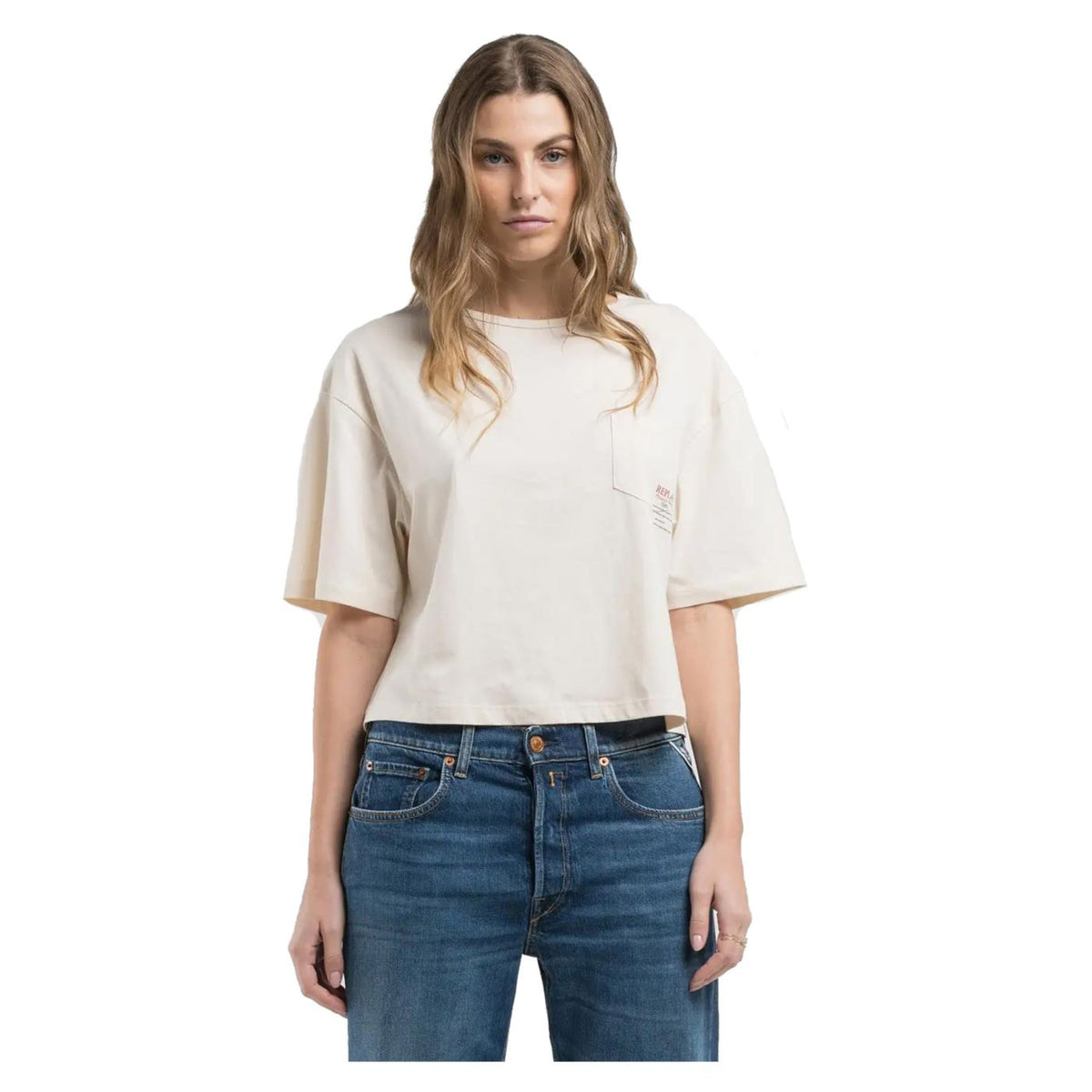REPLAY W TEE CROPPED TASCHINO