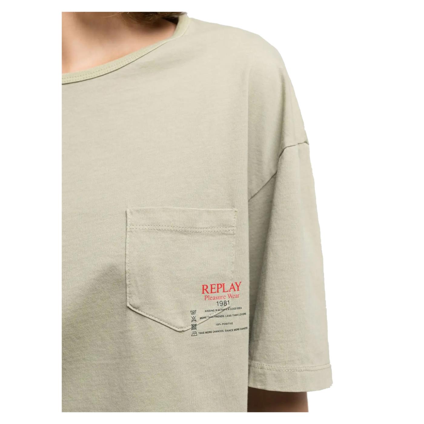 REPLAY W TEE CROPPED TASCHINO