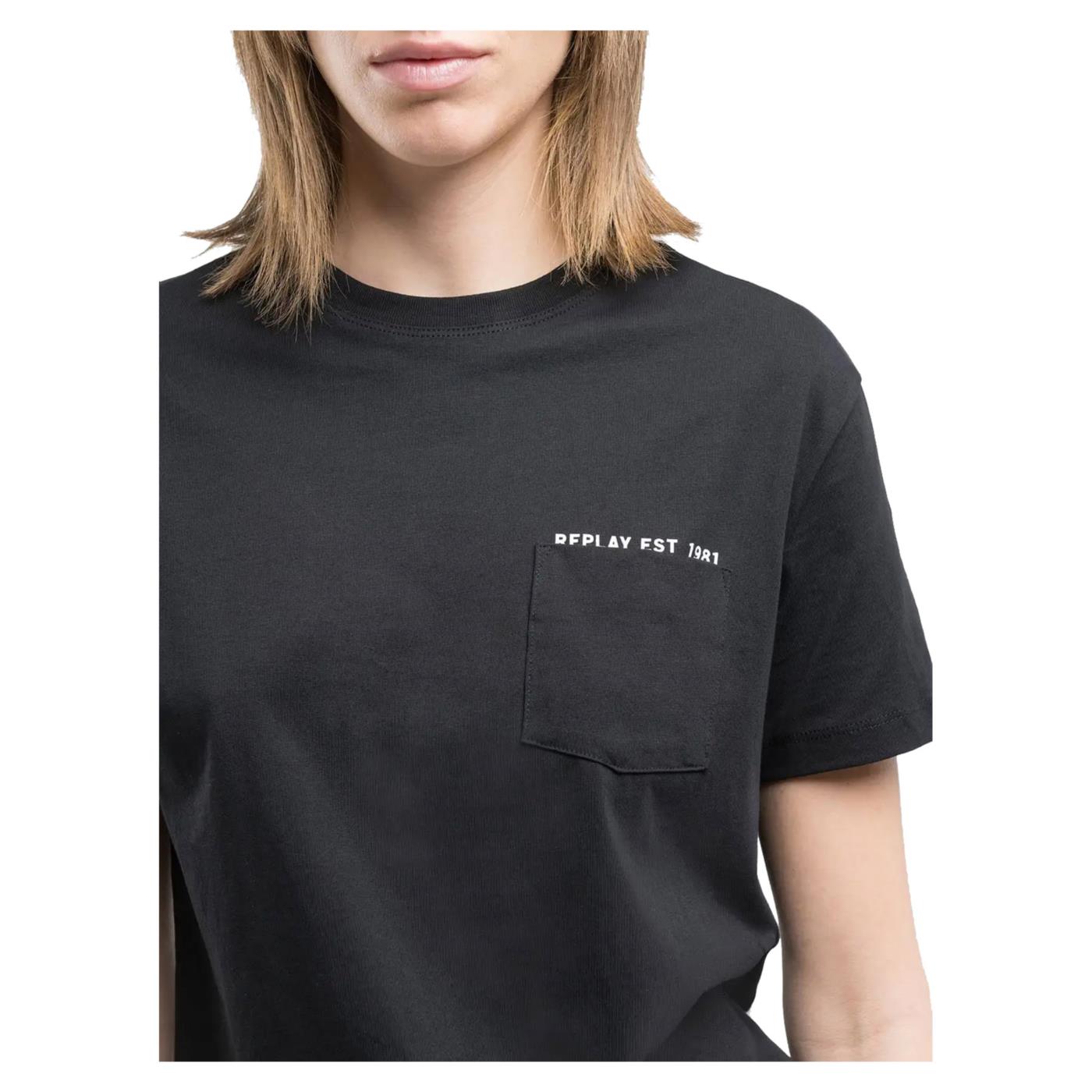 REPLAY TEE REGULAR FIT TASCHINO