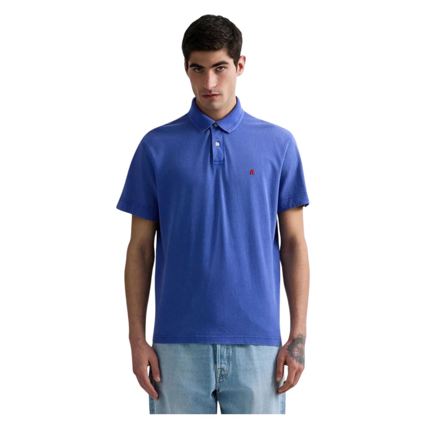 REPLAY POLO MC UOMO CON RICAMO - Blu Royal - immagine principale