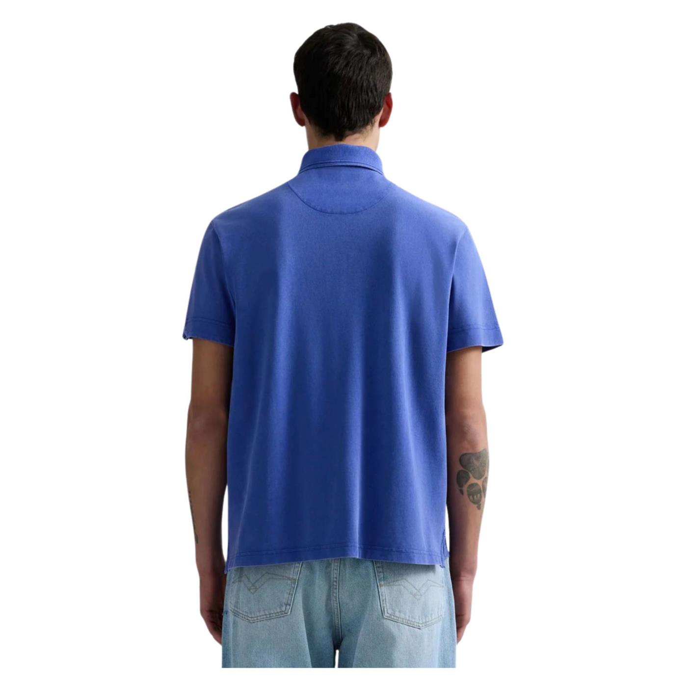 REPLAY POLO MC UOMO CON RICAMO - Blu Royal - vista 2