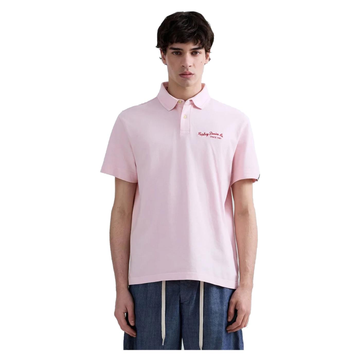 REPLAY POLO MC UOMO - Rosa - immagine principale