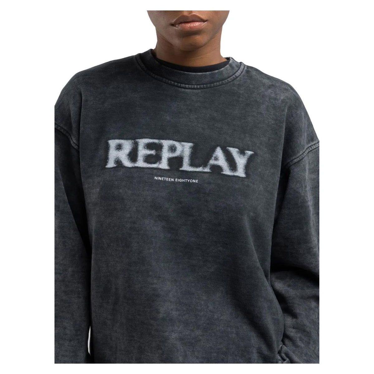 REPLAY CREW LETTERING SWEATSHIRT - seconda immagine