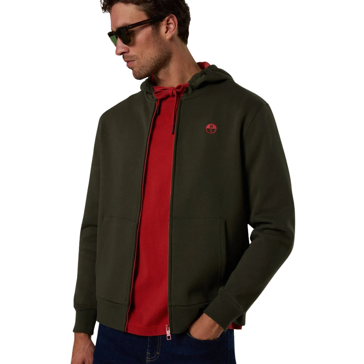 NORTH SAILS HOODY FULL ZIP SWEATSHIRT - Militare - immagine principale