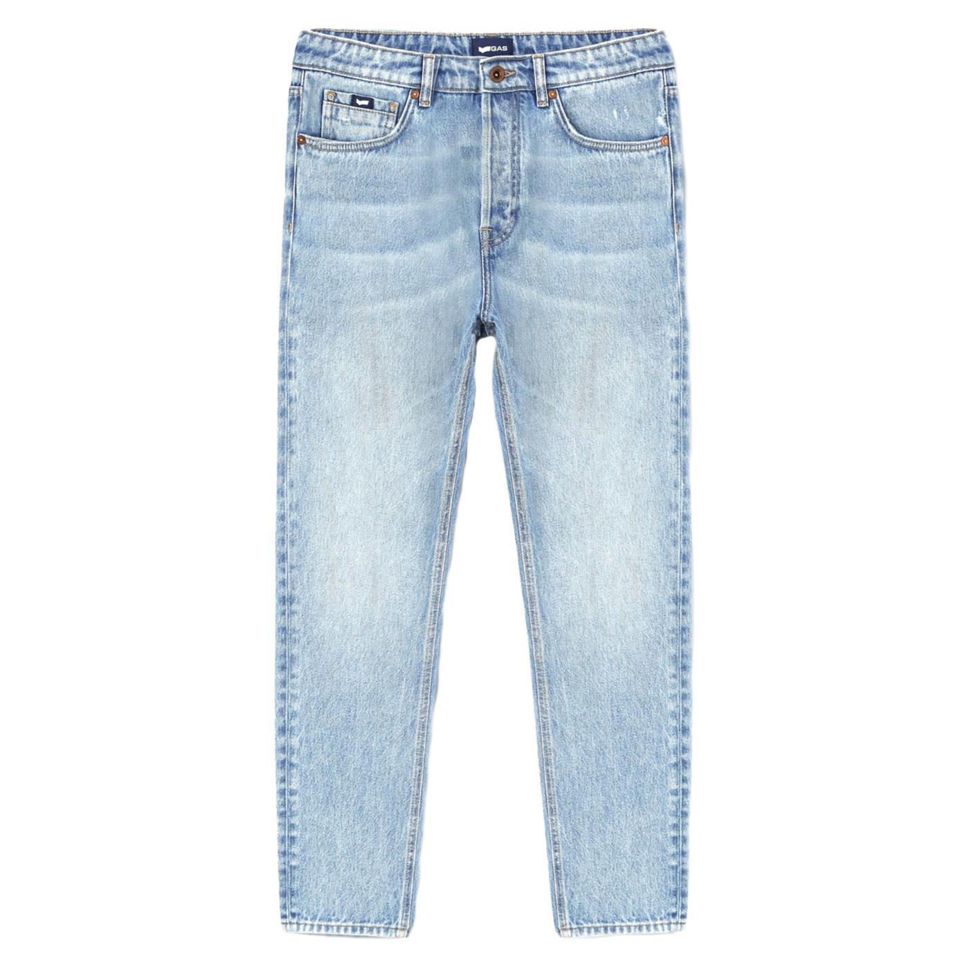 GAS TORN REAL BLUE DENIM