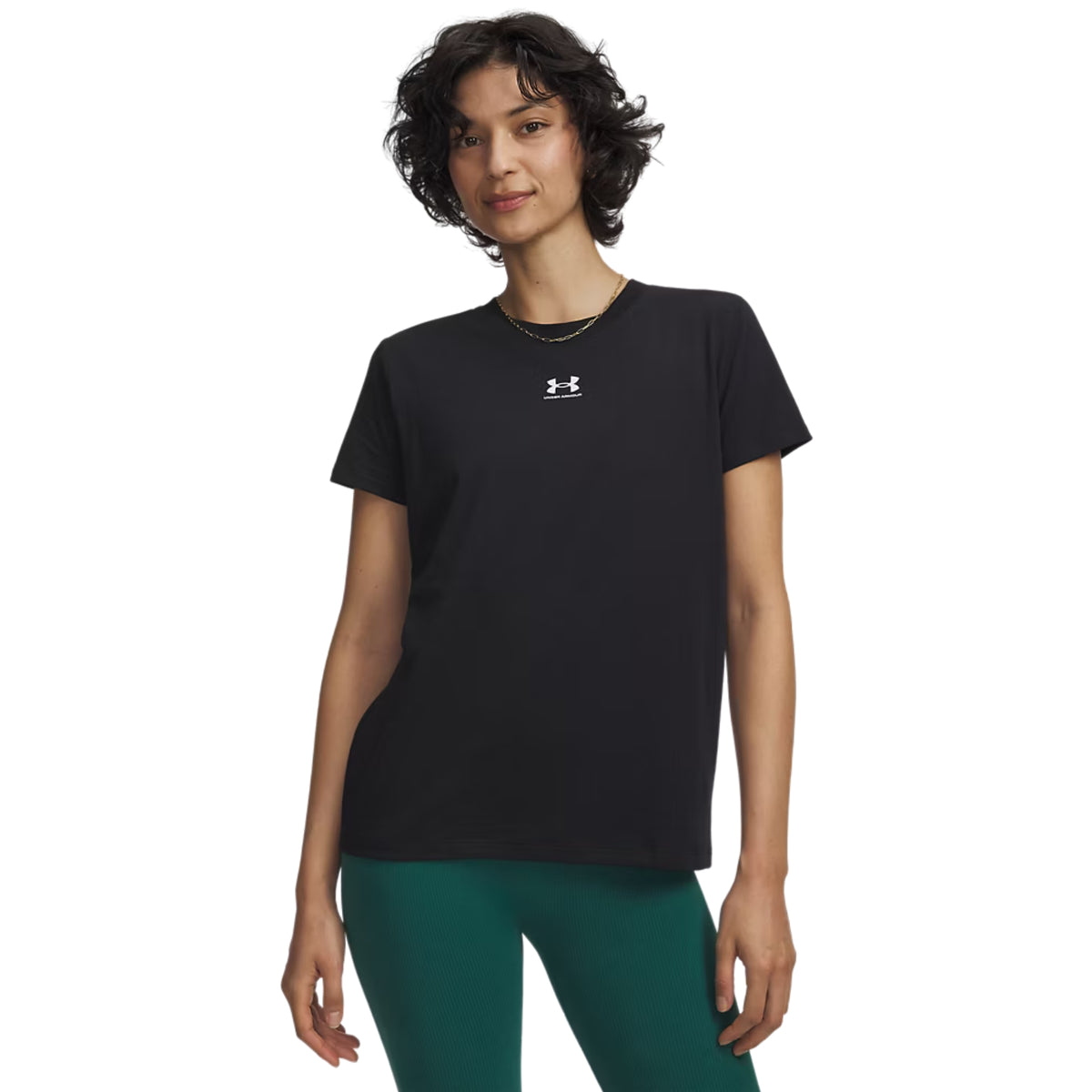 UNDER ARMOUR RIVAL CORE SS TEE WOMAN - Nero - immagine principale
