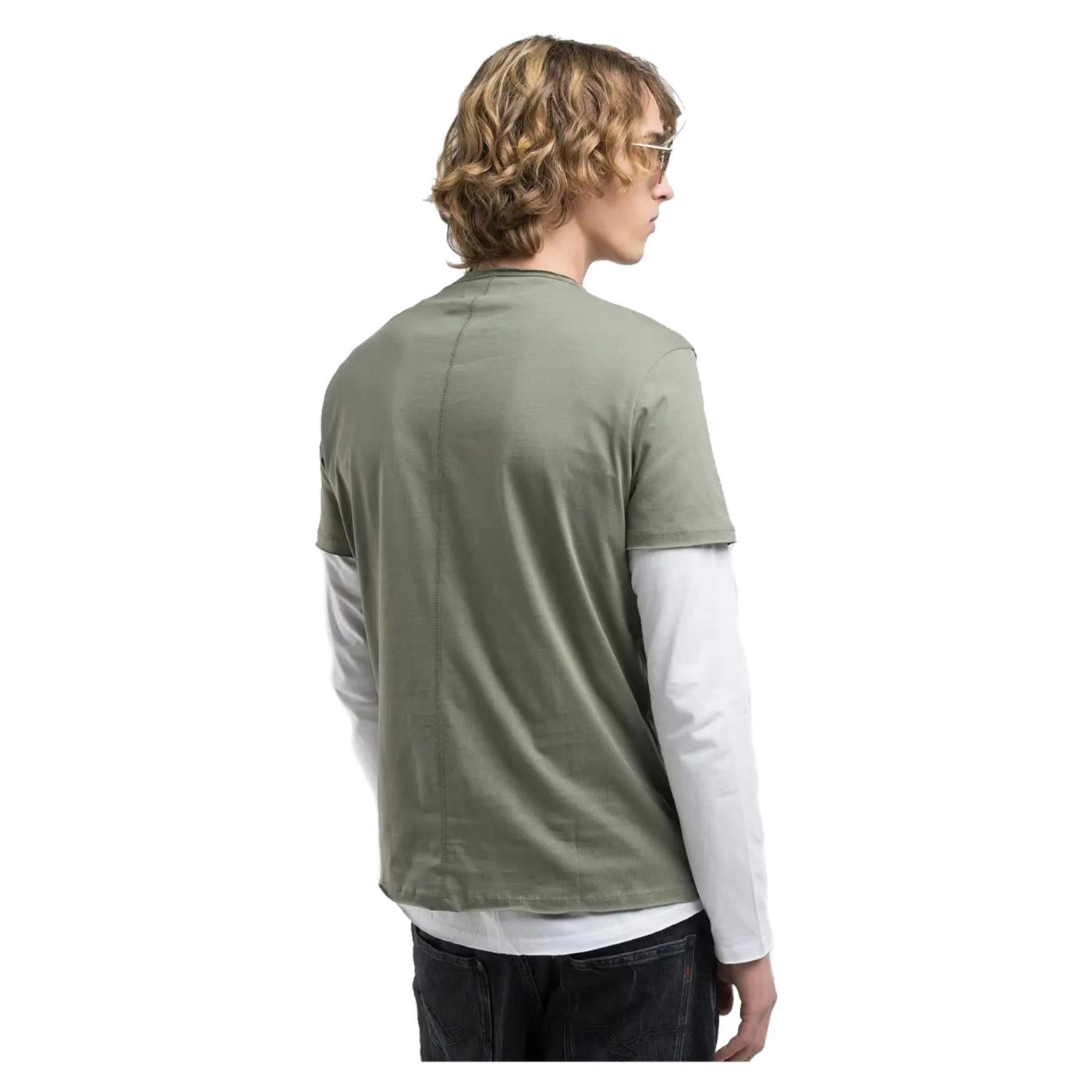 REPLAY T-SHIRT GIROCOLLO COTONE