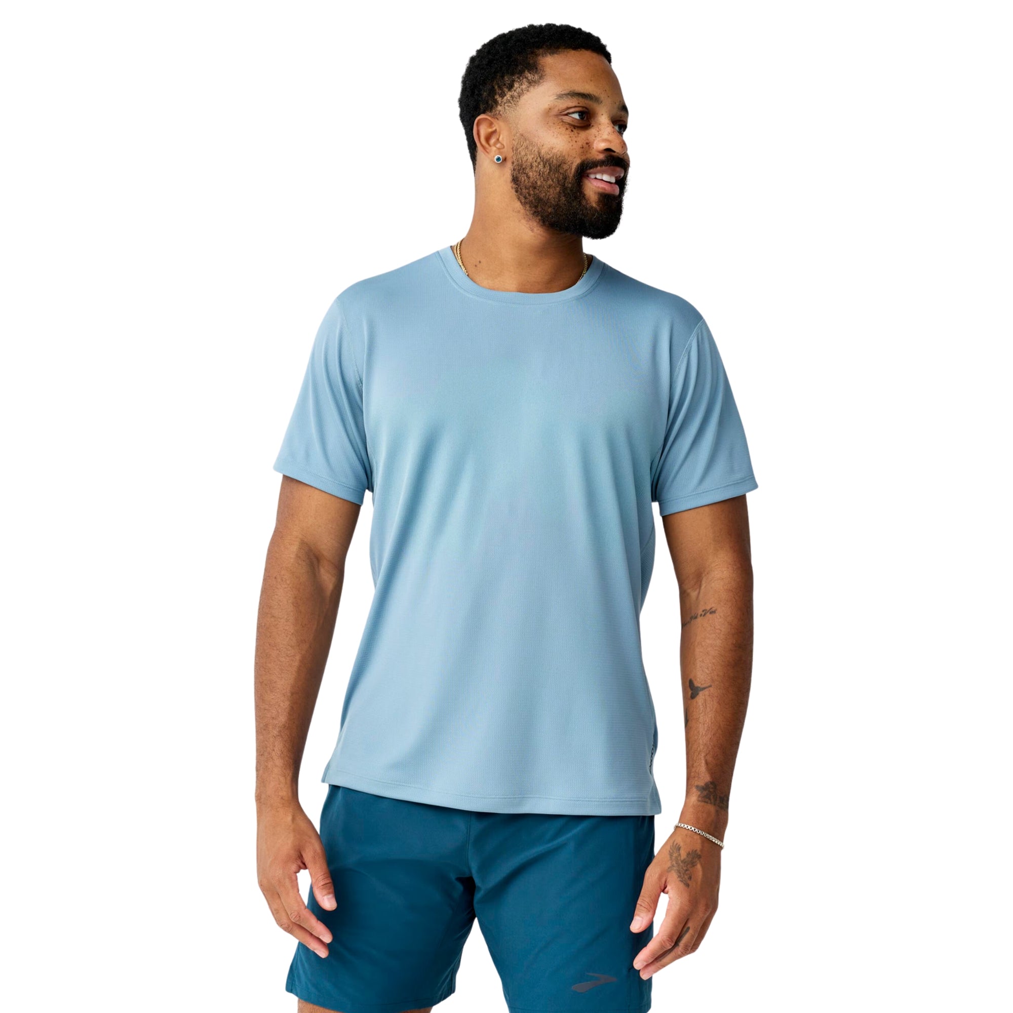 BROOKS DASH SHORT SLEEVE TEE - Azzurro - immagine principale