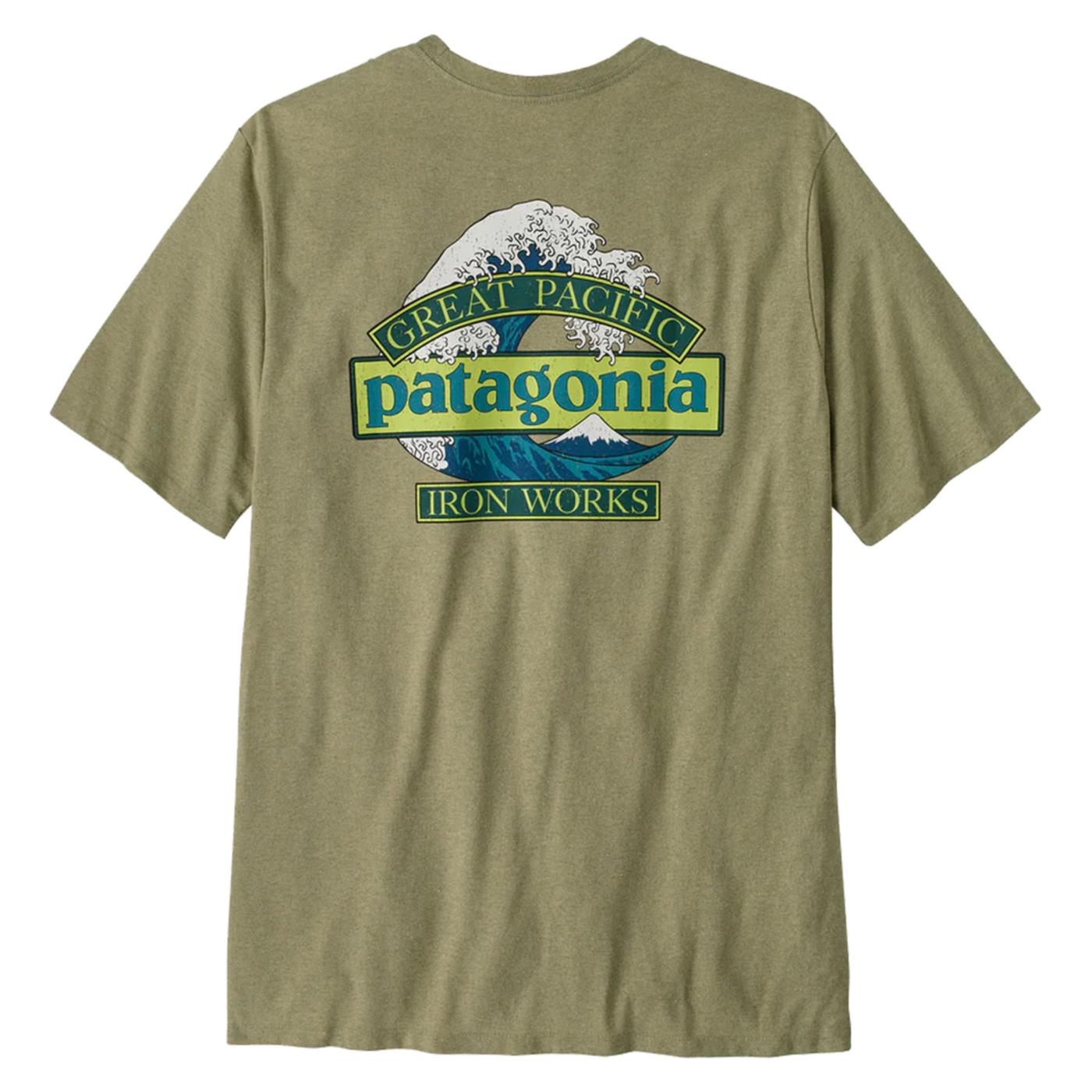 PATAGONIA GREAT WAVES TEE - Militare - vista 2