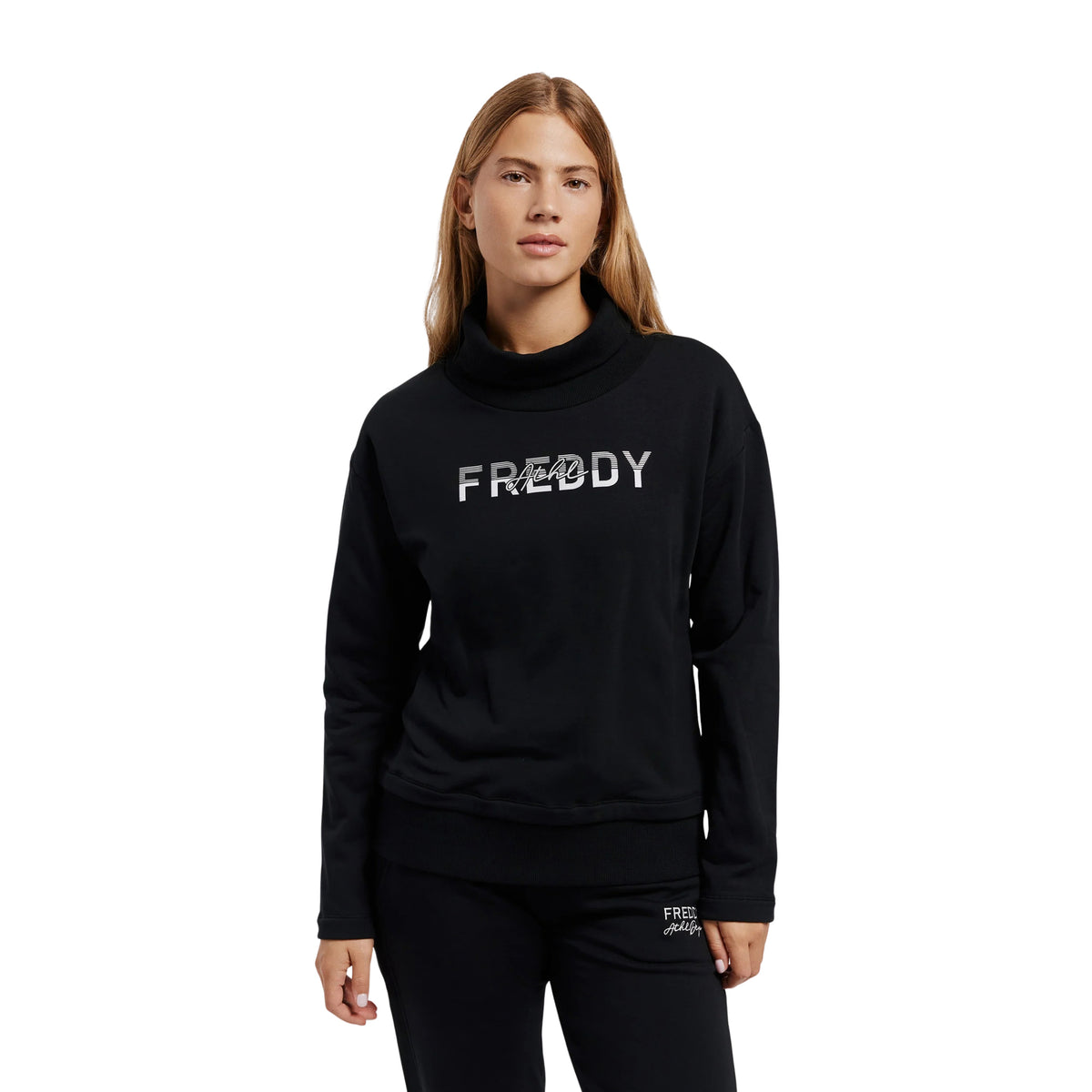 FREDDY FELPA HIGH NECK TRAINING - Nero - immagine principale