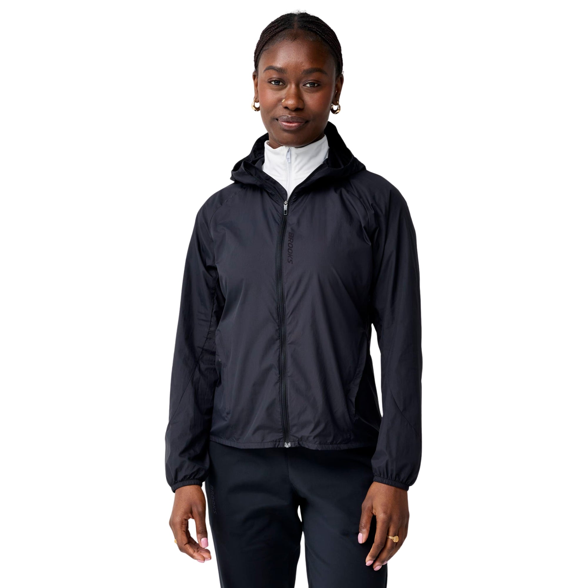 BROOKS CANOPY PACKABLE W JACKET - Nero - immagine principale