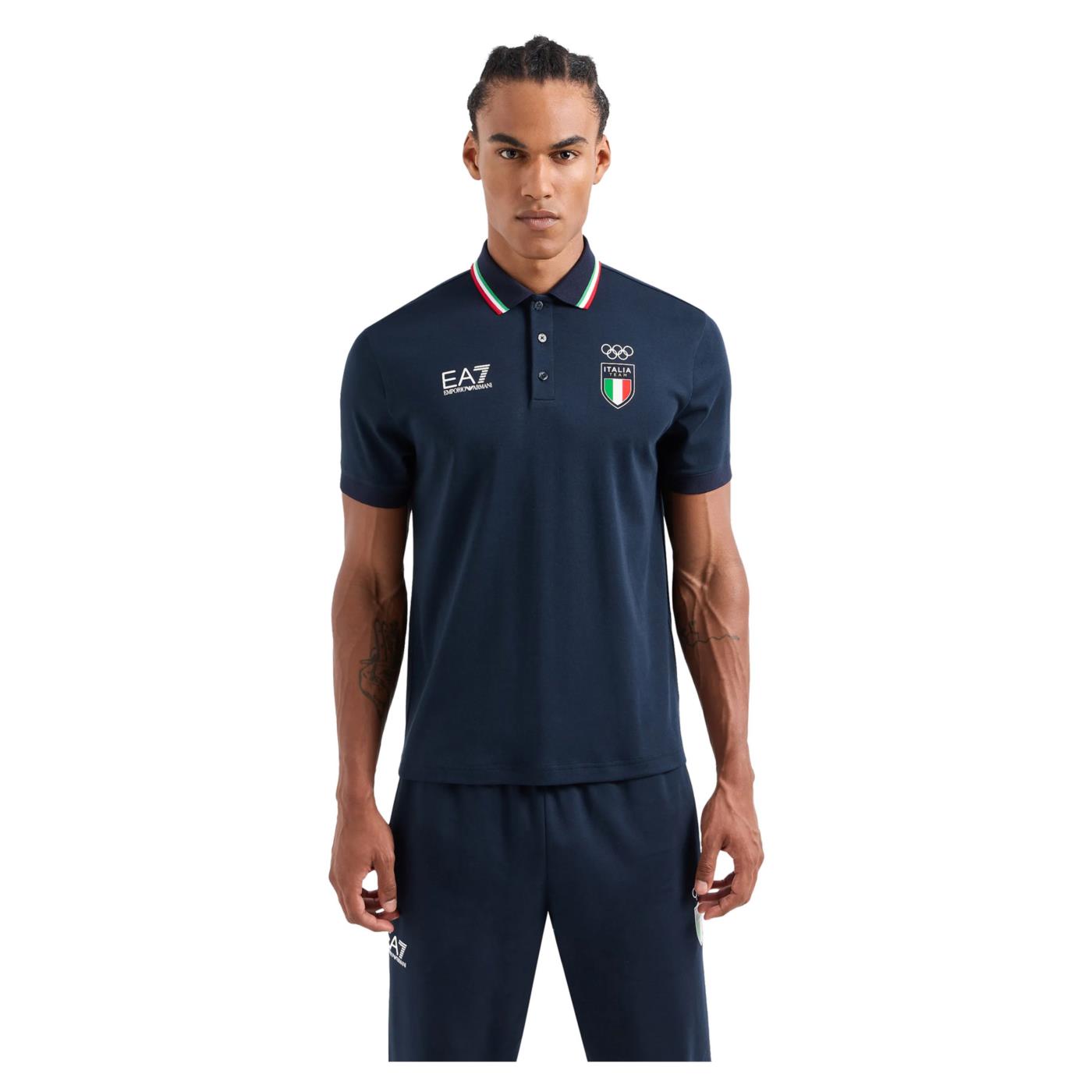 EMPORIO ARMANI 7 EA7 ITALIA OLYMPIC TEAM POLO