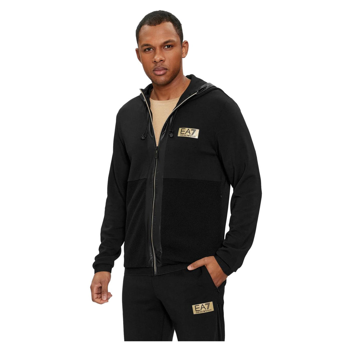 EMPORIO ARMANI 7 EA7 TRAIN GOLD LABEL HOODIE - seconda immagine