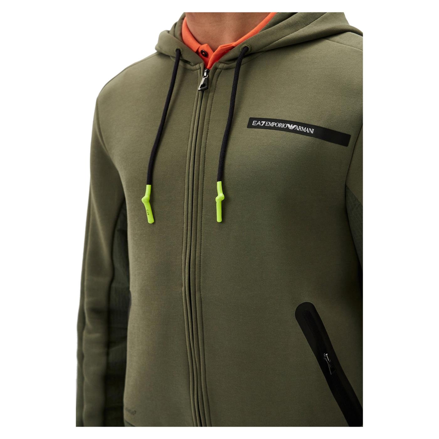 EMPORIO ARMANI 7 EA7 TRAIN ATHLETIC MIX HOODIE