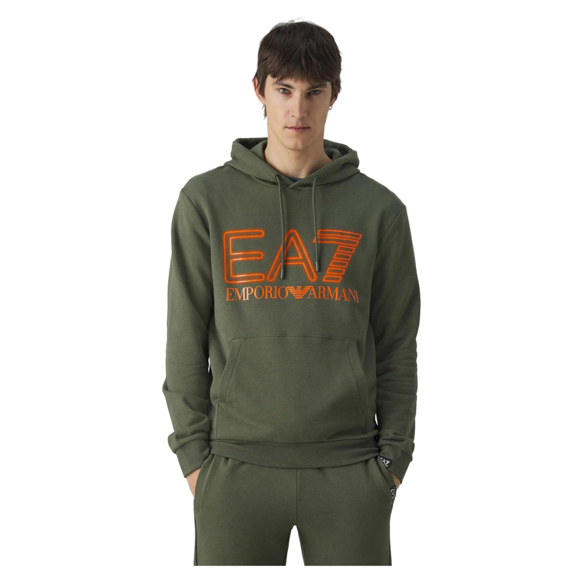 EMPORIO ARMANI 7 EA7 TRAIN LOGO HOODIE - seconda immagine