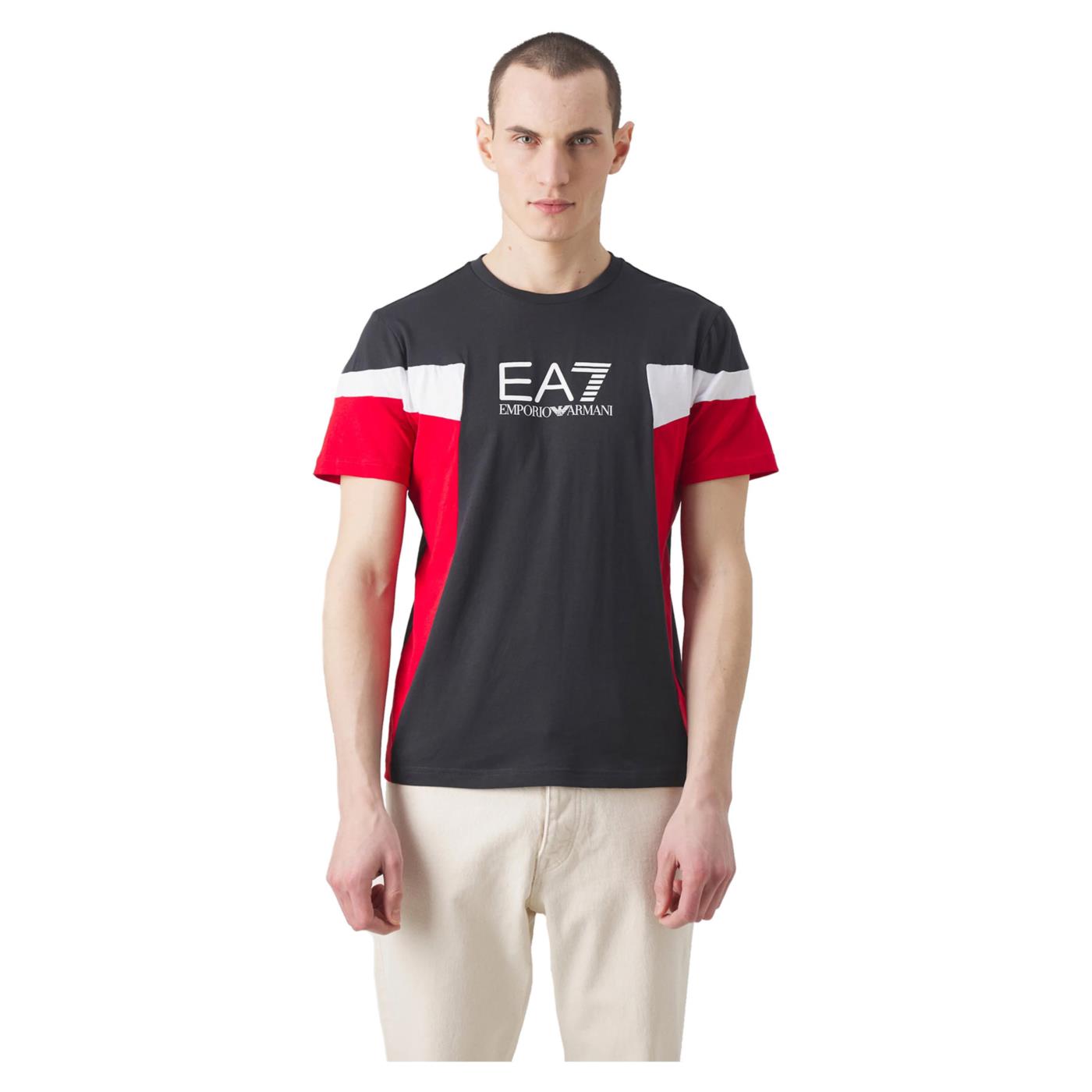EMPORIO ARMANI 7 EA7 TRAIN SUMMER BLOCK TEE SS
