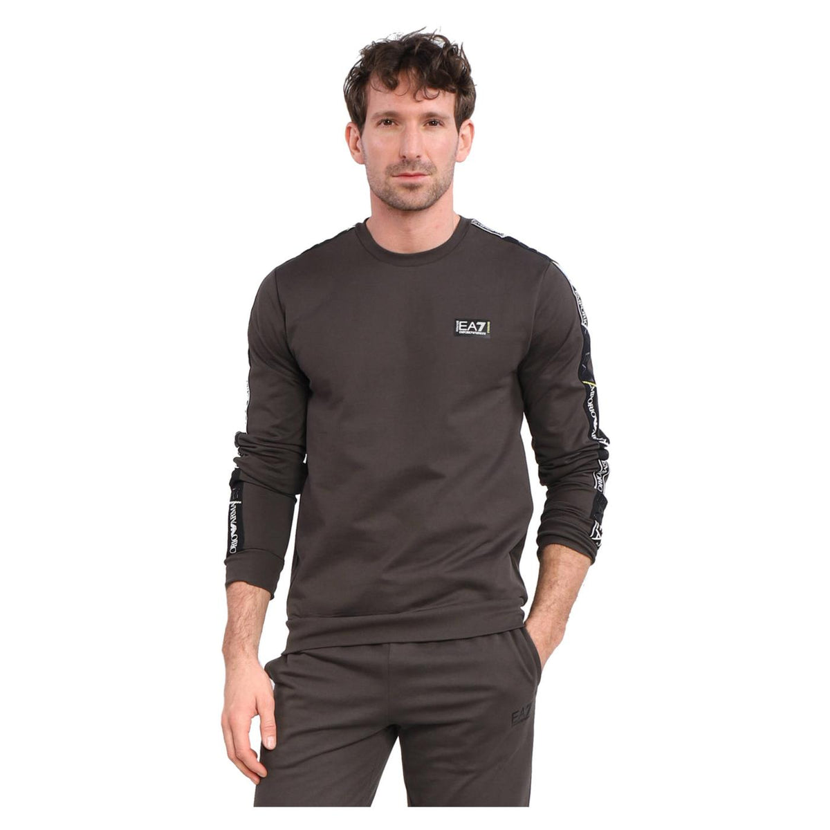 EMPORIO ARMANI 7 EA7 TRAIN LOGO TAPE CREW