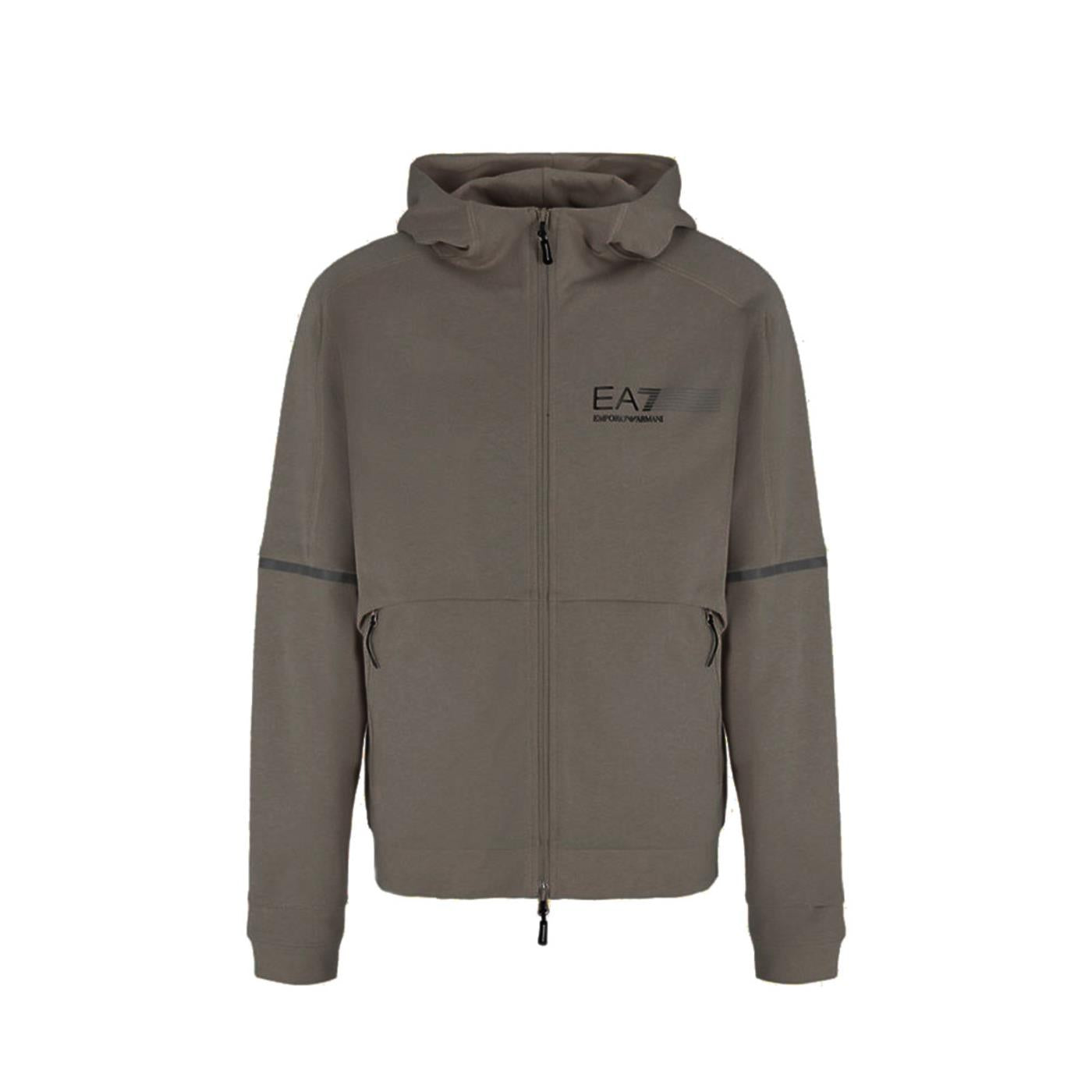 EMPORIO ARMANI 7 EA7 NATURAL VENTUS7 M HOODIE - Marrone scuro - immagine principale