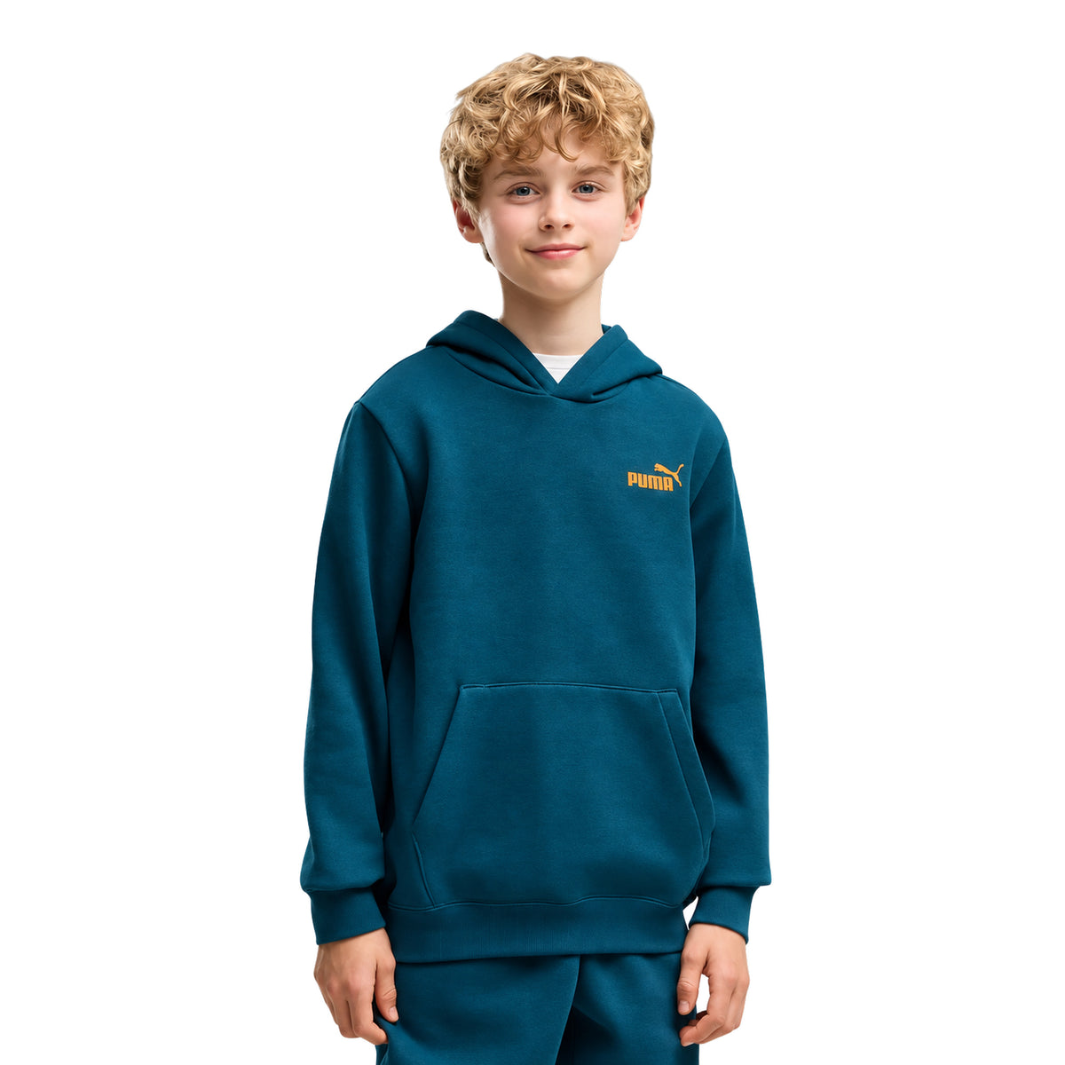 PUMA ESS LOGO LAB HOODIE JR - Turchese - immagine principale