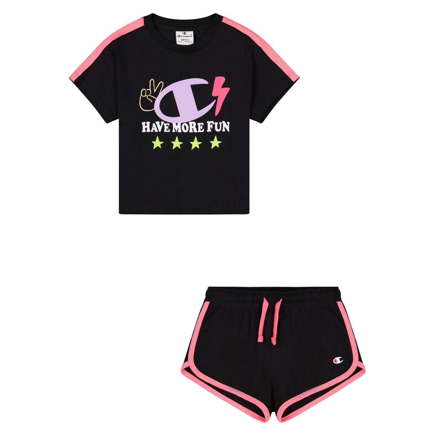 CHAMPION JR SET T-SHIRT+SHORTS - Nero - immagine principale