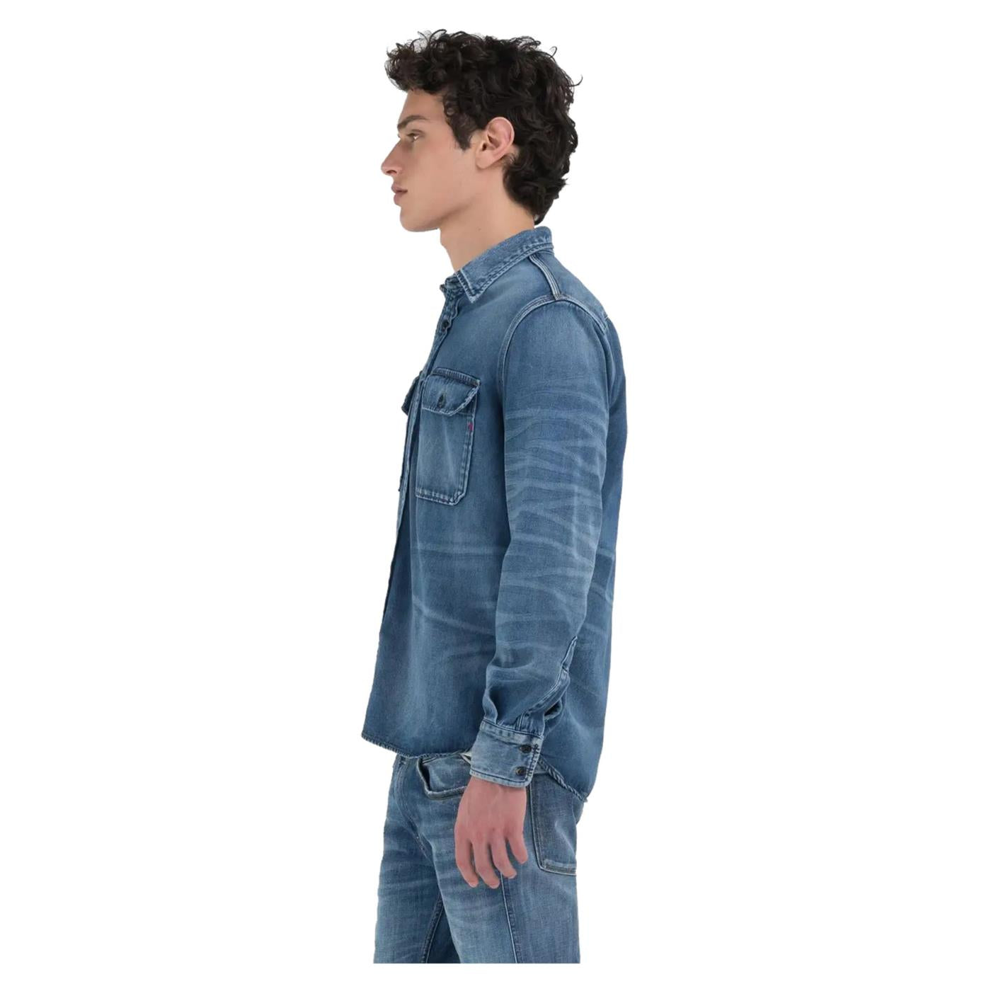 REPLAY CAMICIA DENIM REGULAR