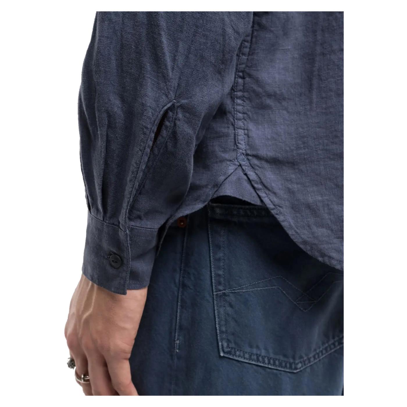 REPLAY CAMICIA REGULAR FIT LINO
