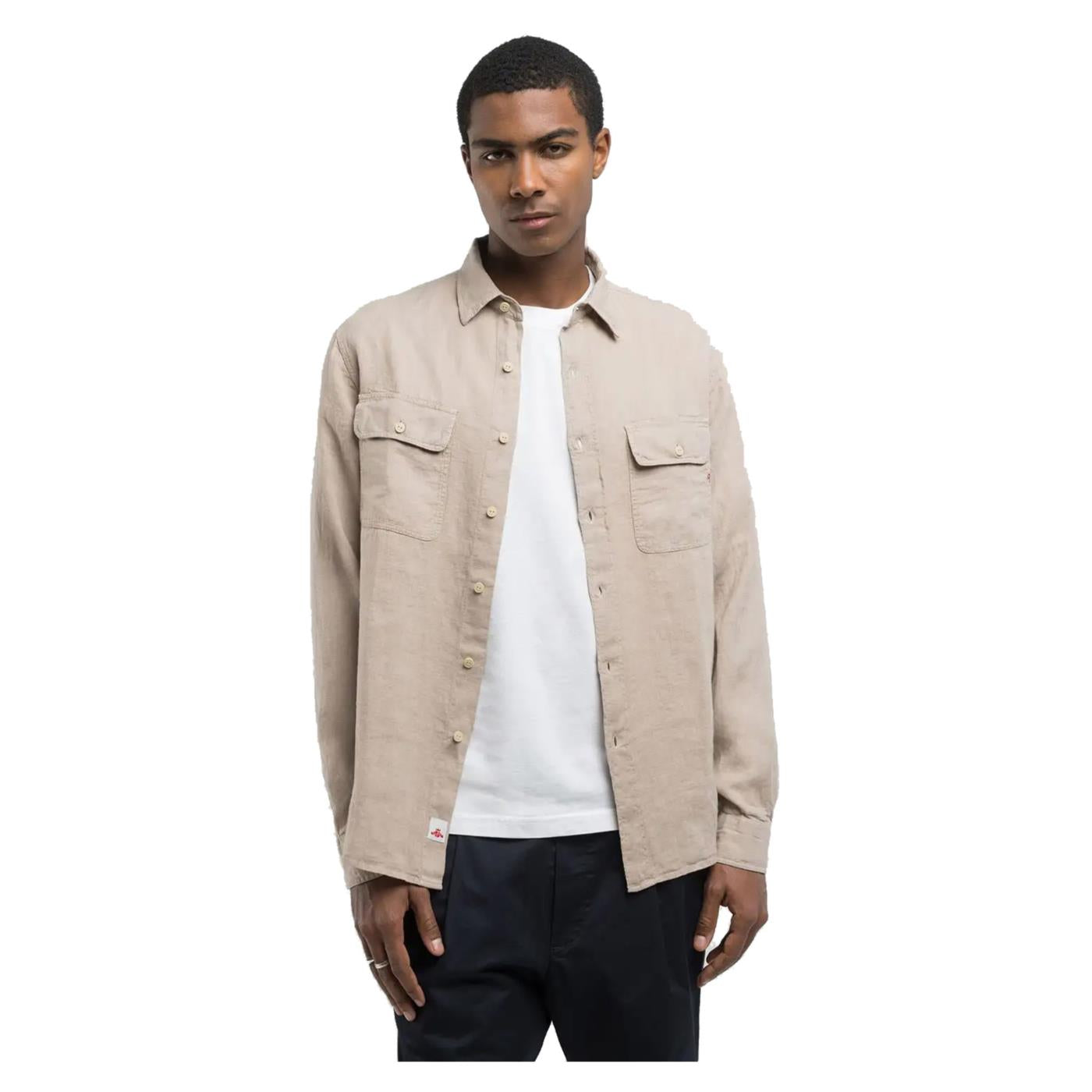 REPLAY REGULAR FIT LINEN SHIRT