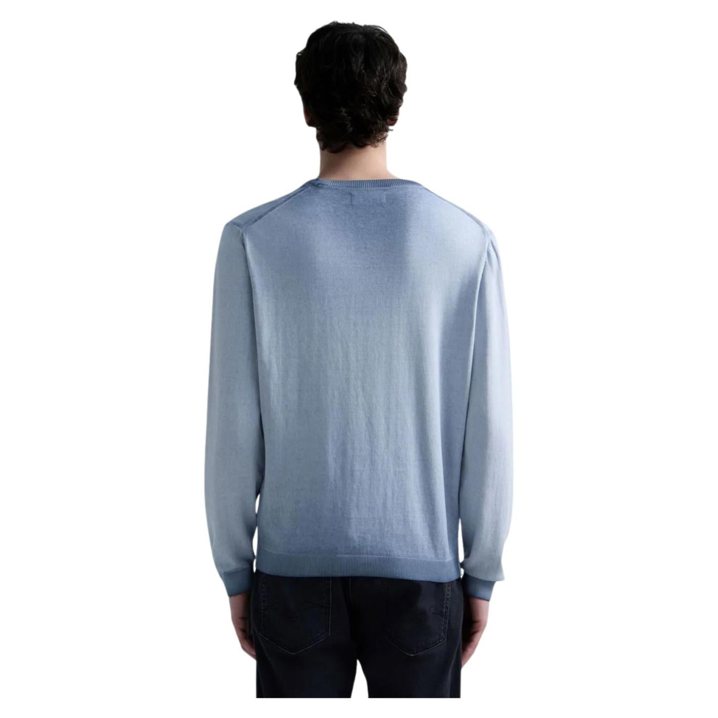 REPLAY MAGLIA PULLOVER COTONE - Azzurro - vista 2