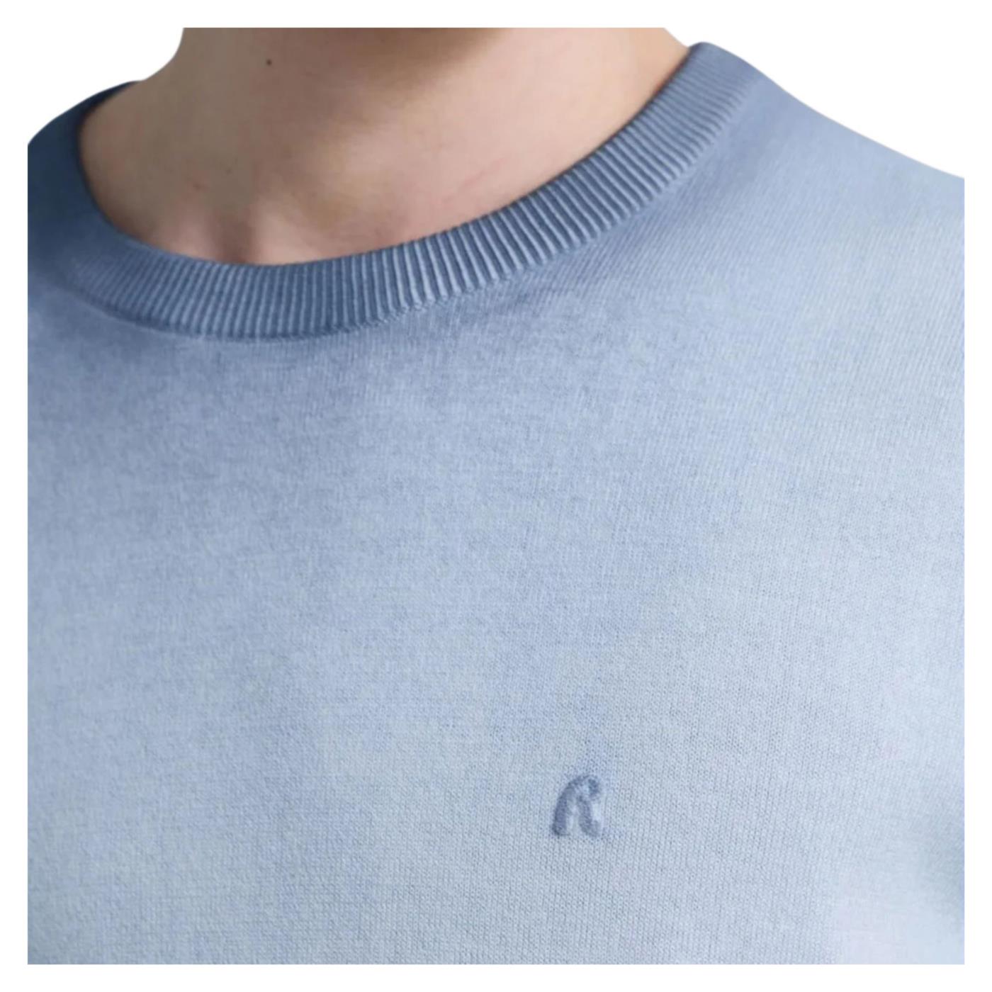 REPLAY MAGLIA PULLOVER COTONE - Azzurro - vista 3
