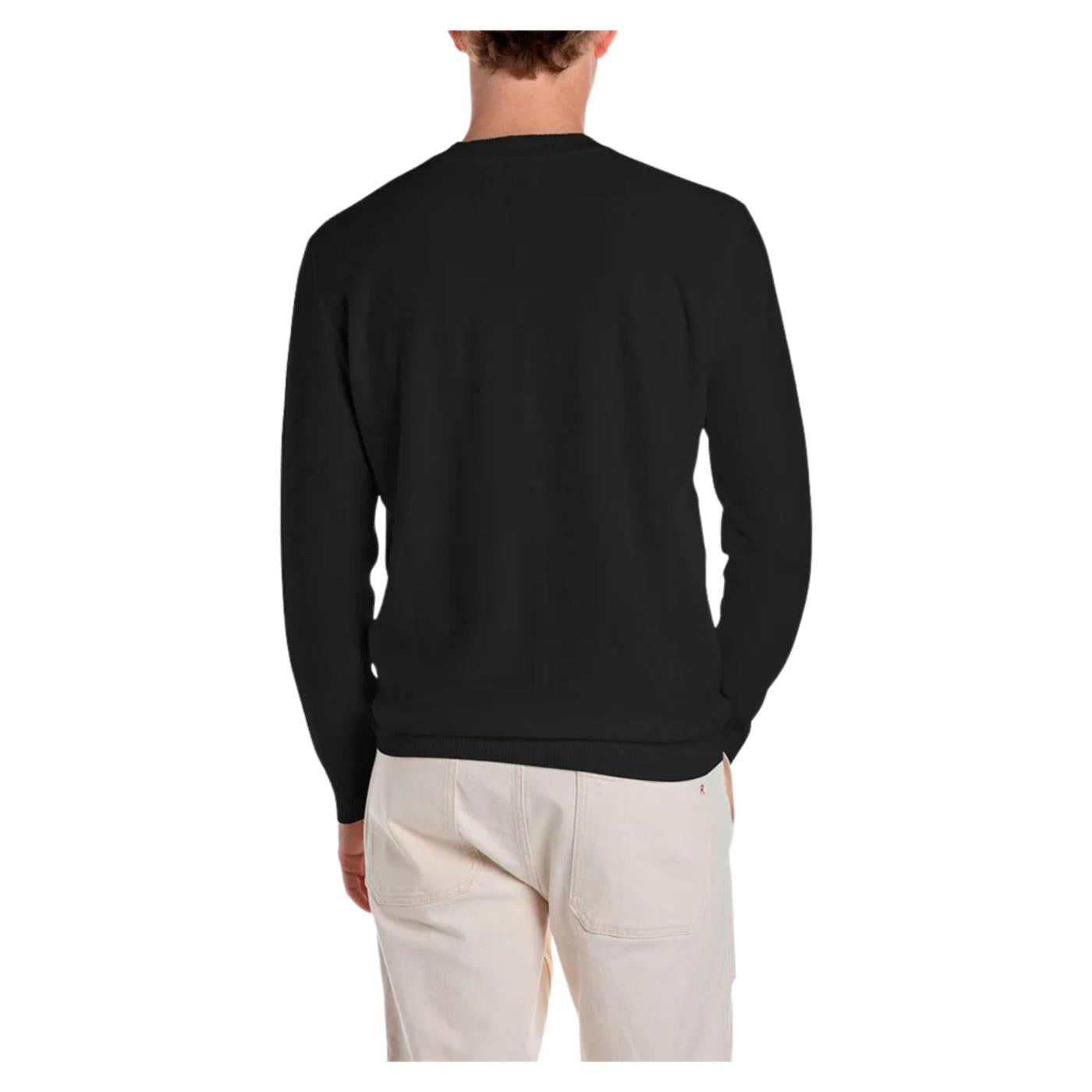 REPLAY MAGLIA PULLOVER COTONE - Nero - vista 2