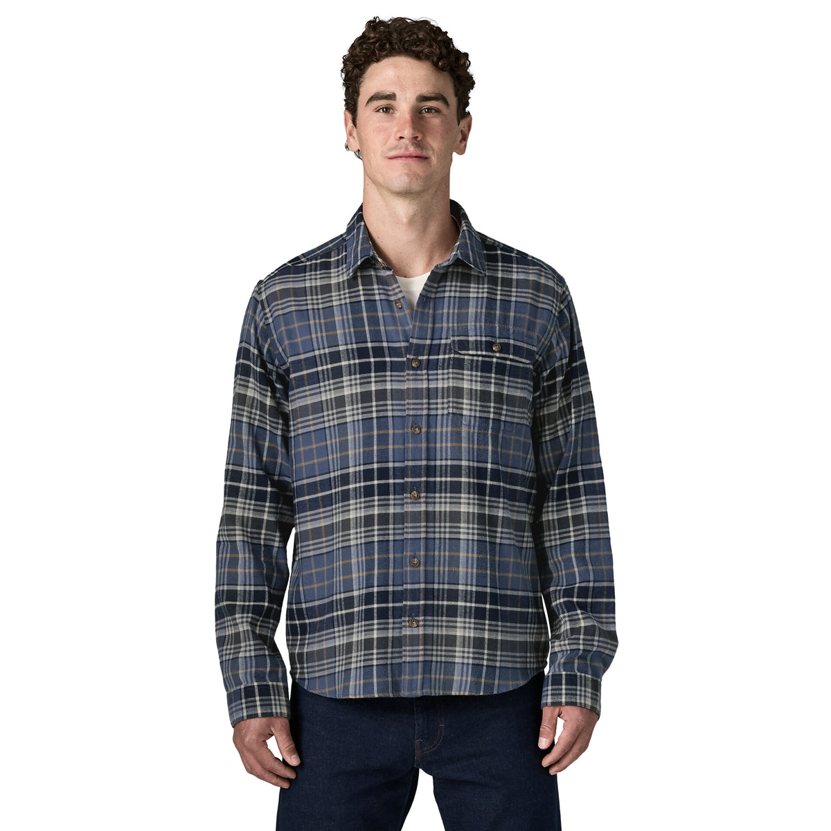 PATAGONIA LW FJORD FLANNEL SHIRT - Blu - immagine principale