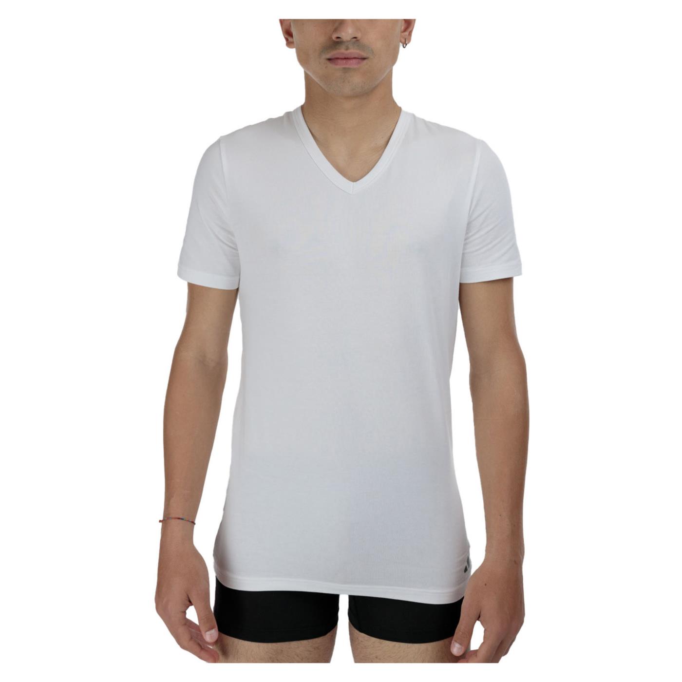 ADIDAS UNDERWEAR 2PK T-SHIRT V ACTIVE FLEX - Bianco - immagine principale