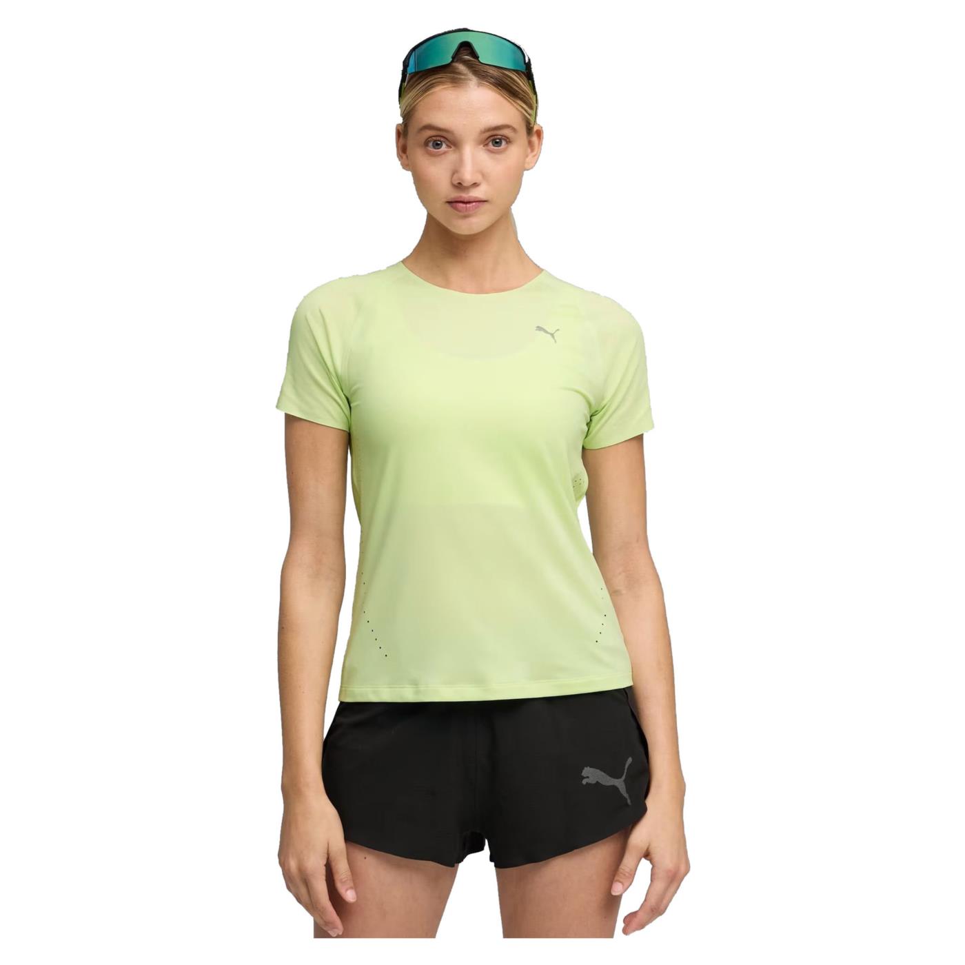 PUMA W CLOUDSPUN RUNNING TEE - Lime - immagine principale