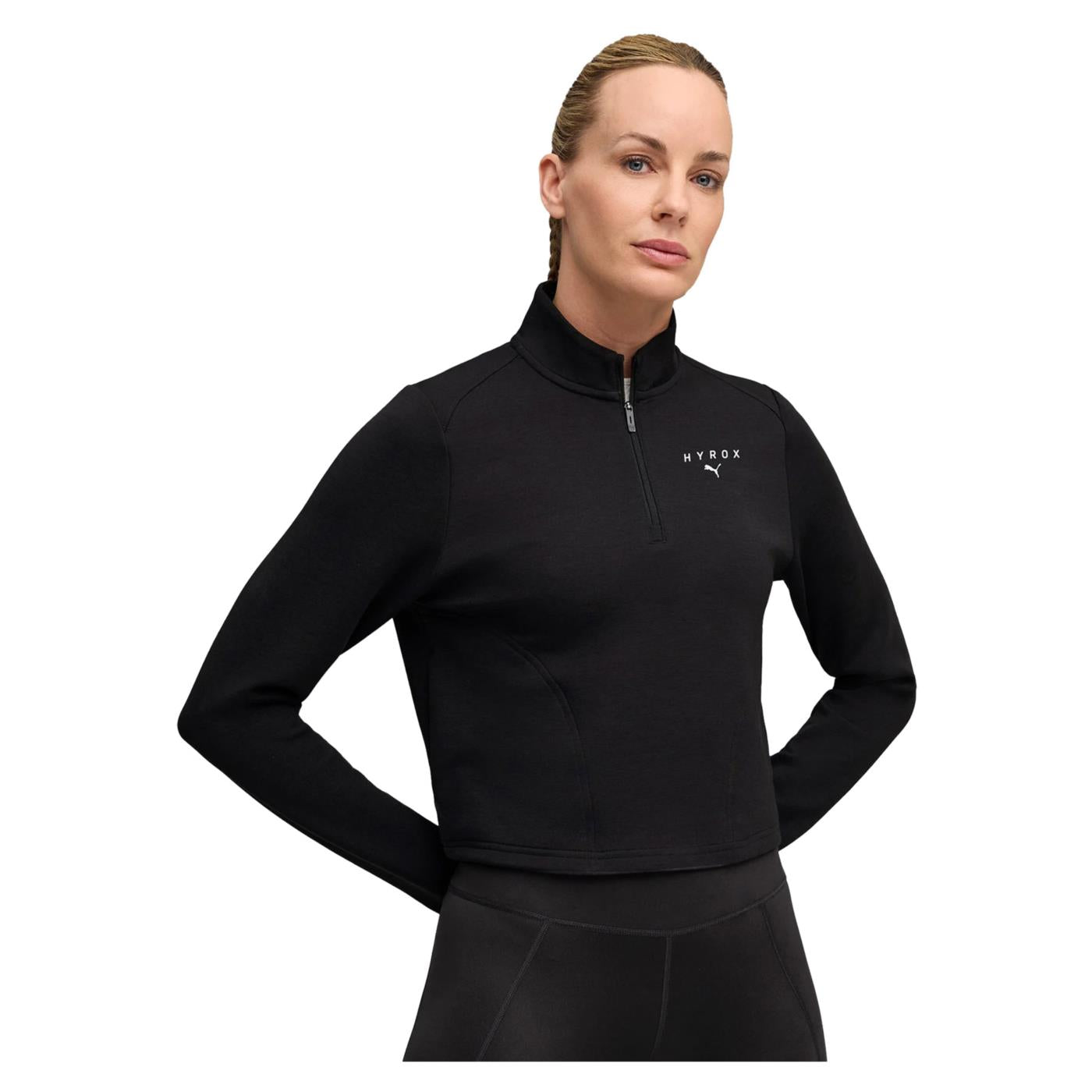 PUMA W HYROX CLOUDSPUN 1/4 ZIP - Nero - immagine principale
