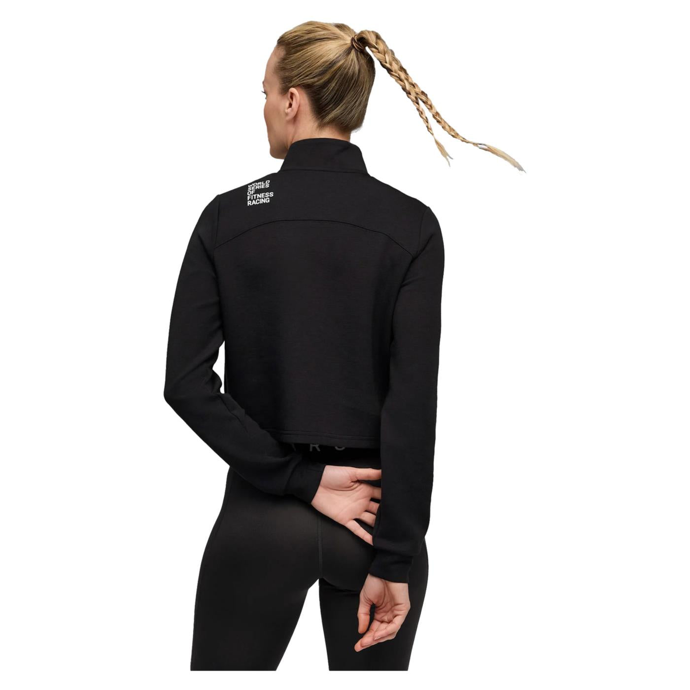 PUMA W HYROX CLOUDSPUN 1/4 ZIP - Nero - vista 2