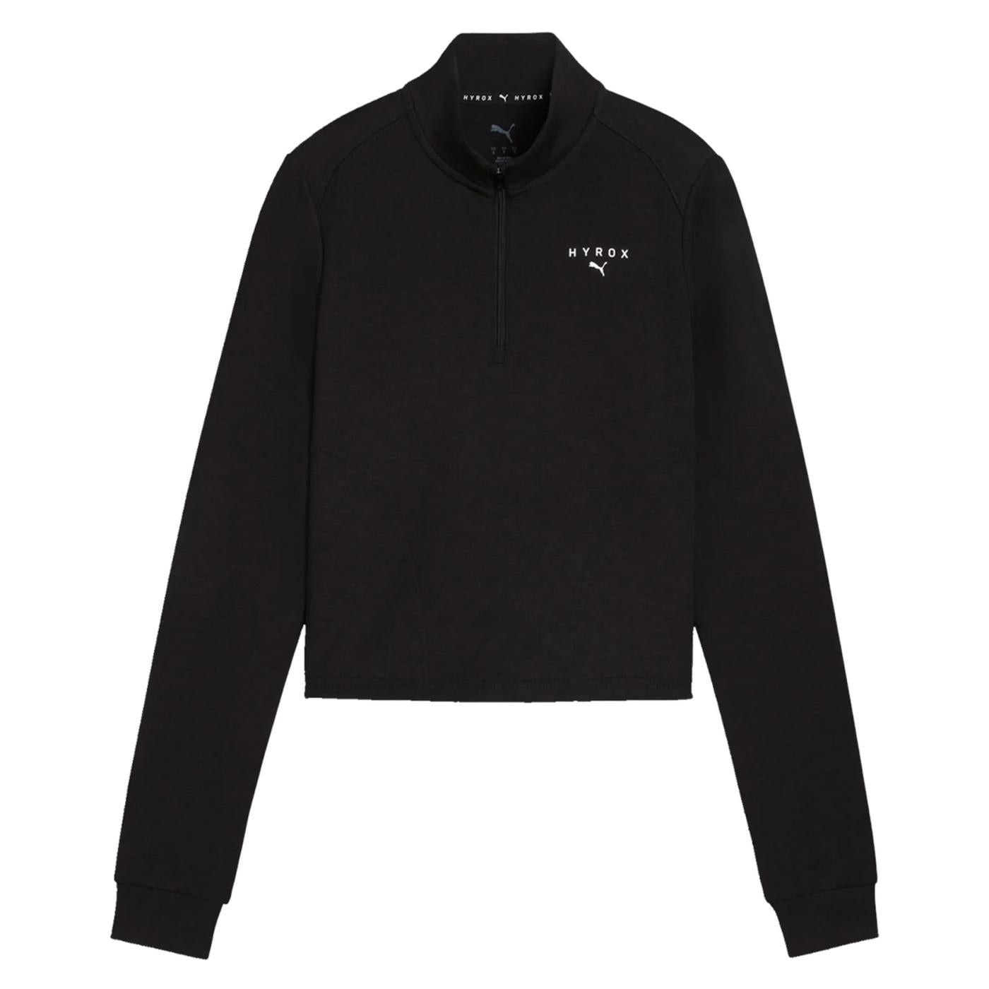 PUMA W HYROX CLOUDSPUN 1/4 ZIP - Nero - vista 3
