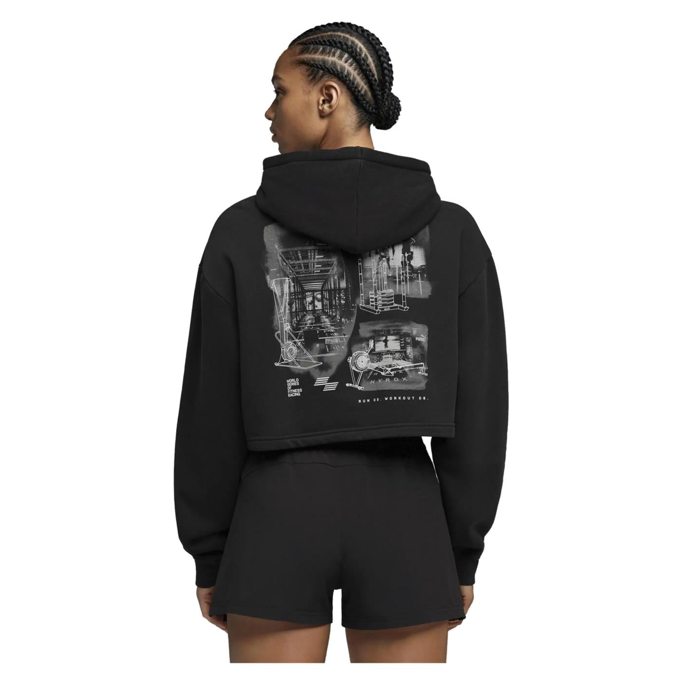 PUMA W HYROX HEAVYWEIGHT HOODY - Nero - vista 2