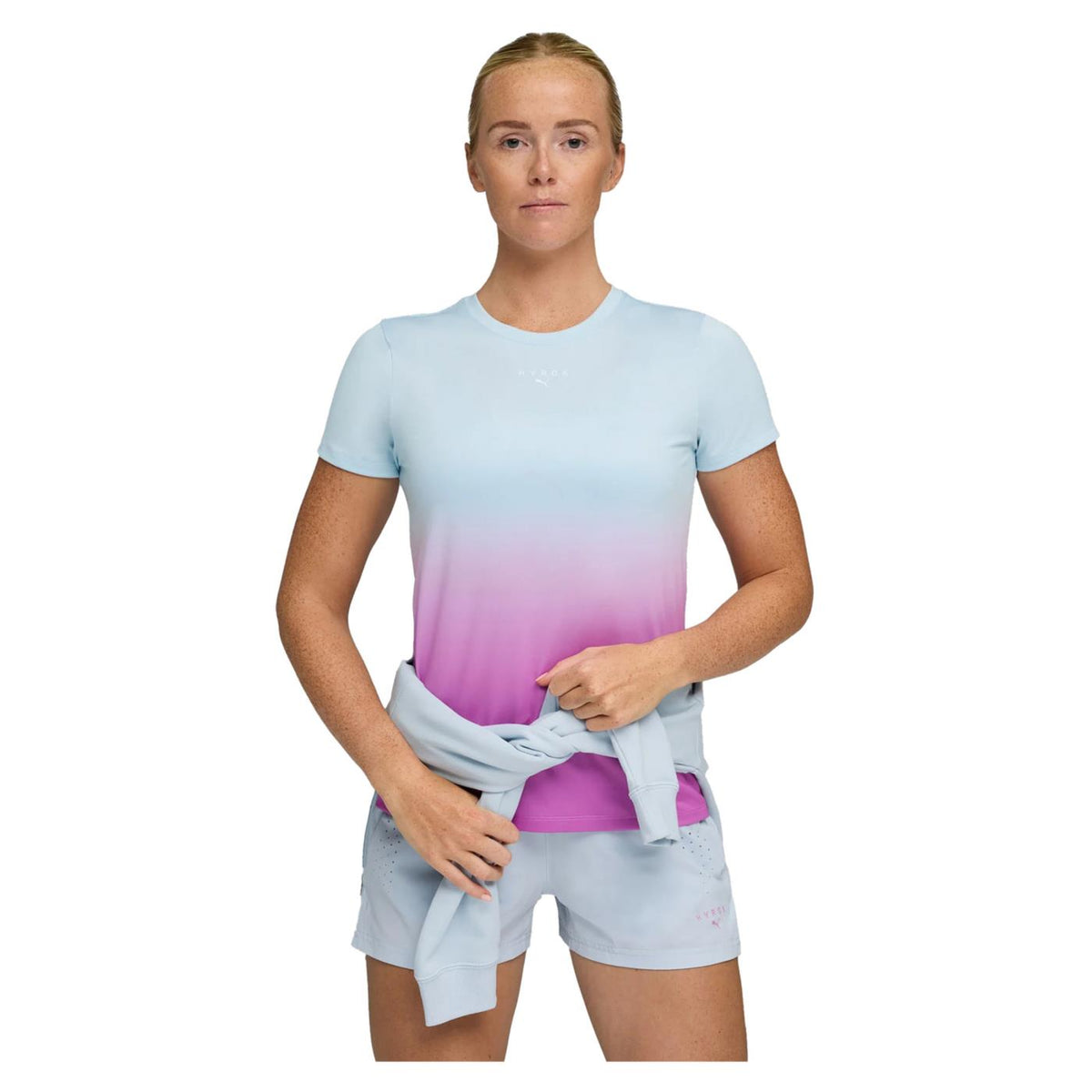 PUMA W HYROX POLY GRAPHIC TEE