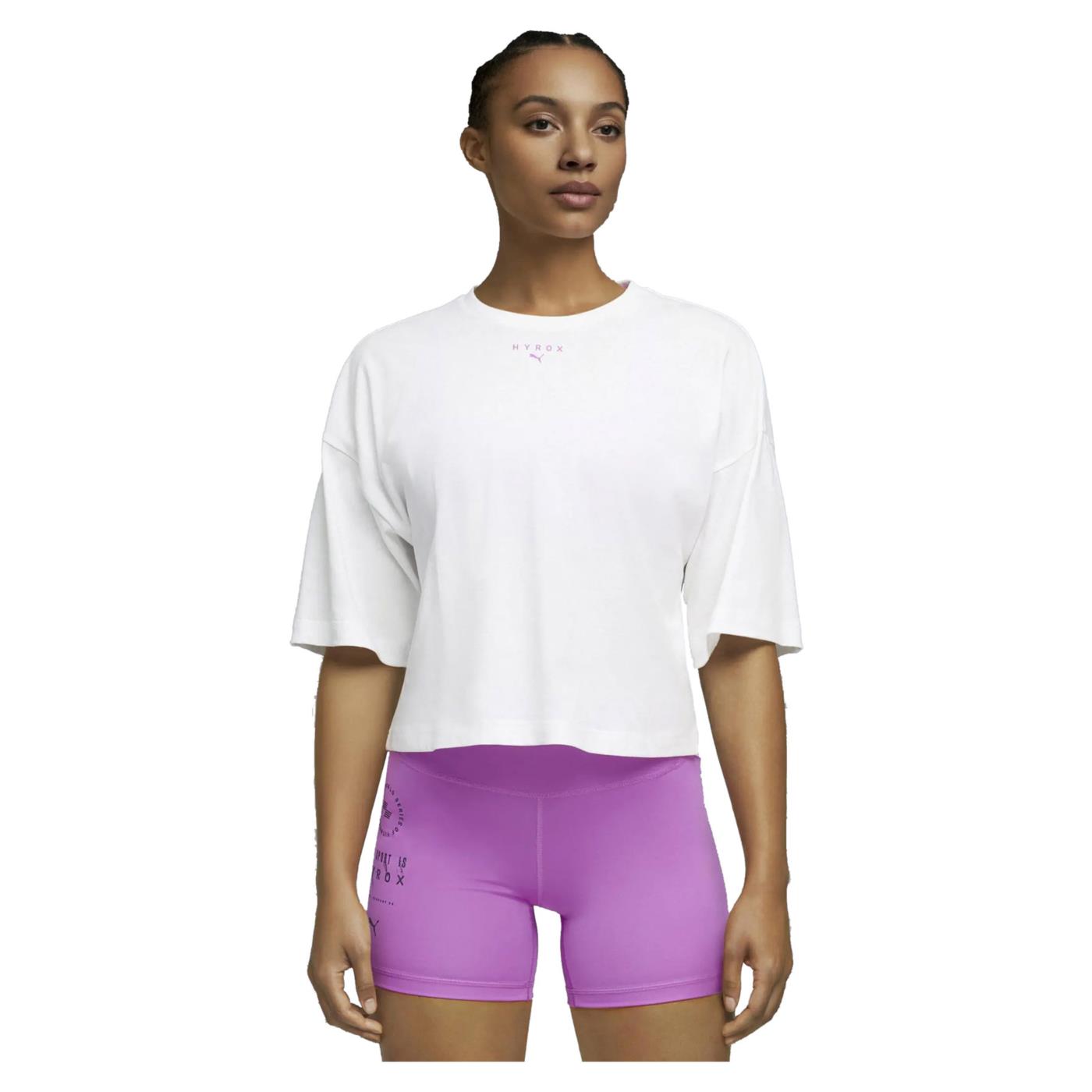 PUMA W HYROX CROPED STYLE TEE - Bianco - immagine principale
